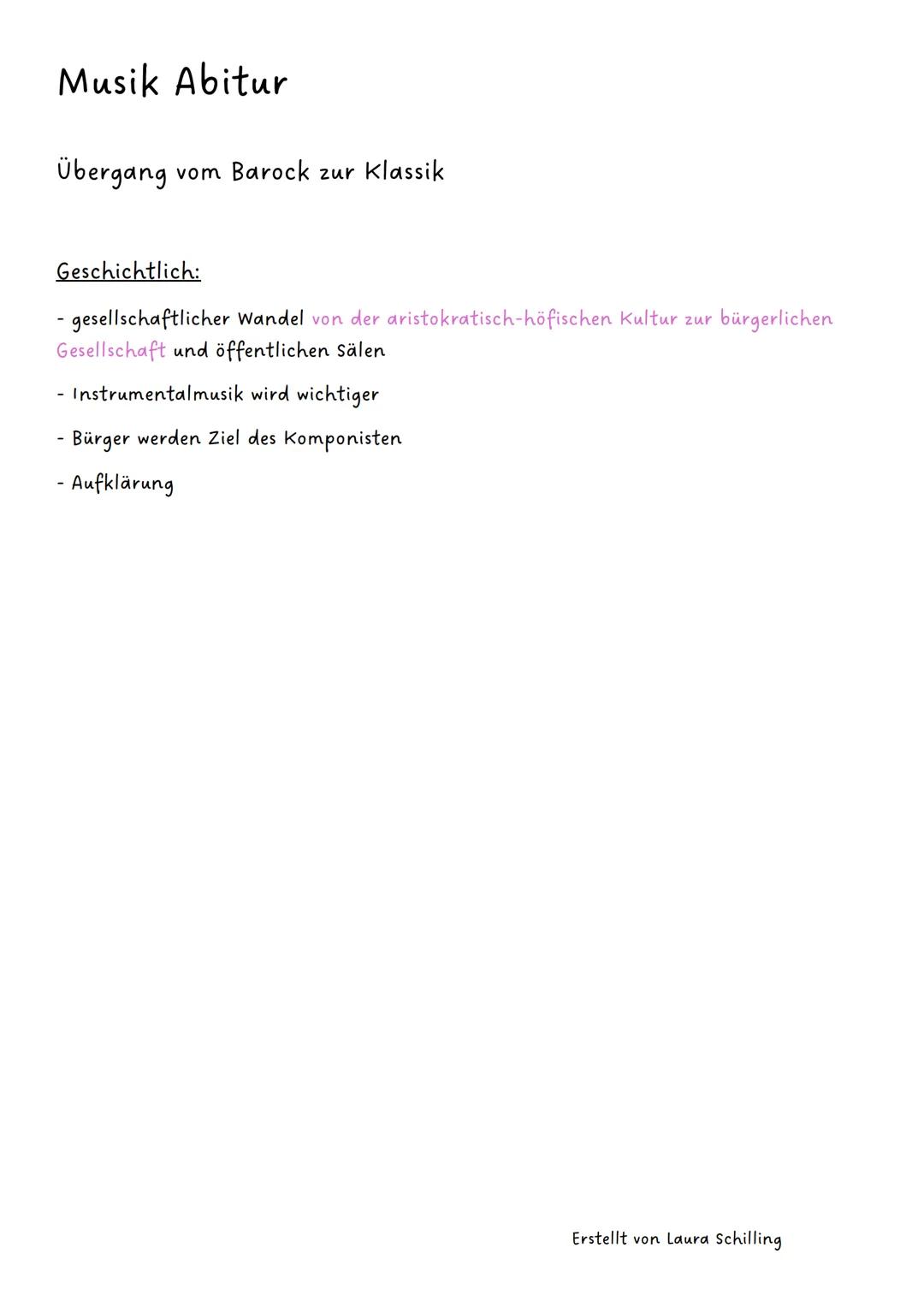 --- OCR Start ---
Musik Abitur
Barock: (1600-1750)
Historischer Hintergrund:
- Pracht & Prunk
- Güter, Essen & Orchester zur Demonstration v