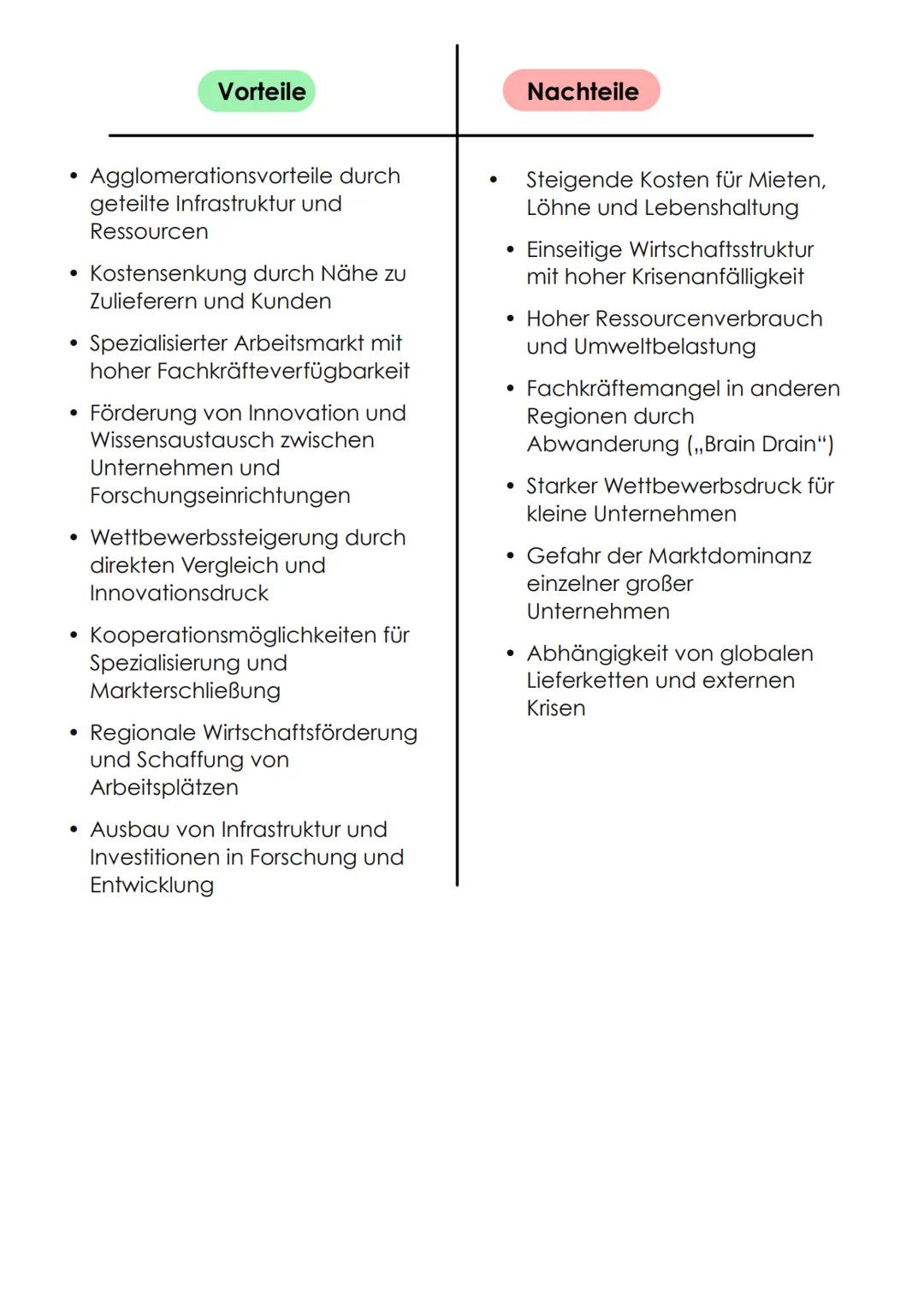 Cluster
= bezeichnet eine räumliche Konzentration kooperierender und
rivalisierender Unternehmen & Institutionen innerhalb einer bestimmten