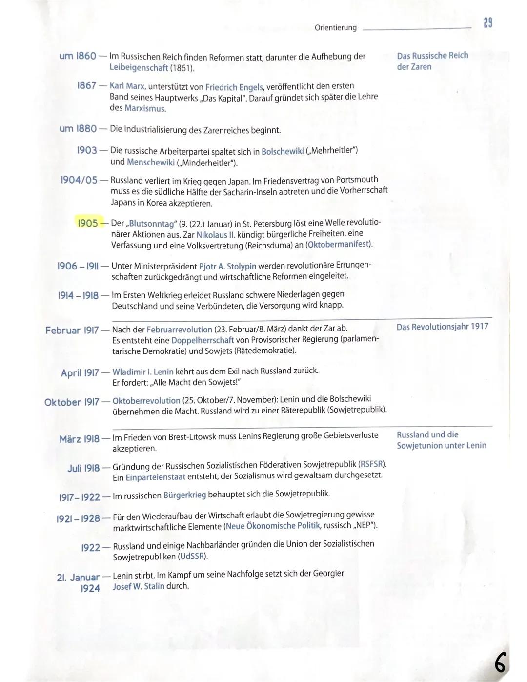 Abitur Lernzettel
1 Russische Revolution
Merkmale Krise (nach Vierhaus)
* Krisen sind offene Prozesse → ihre Geschwindigkeit, ihr Ausgang ni
