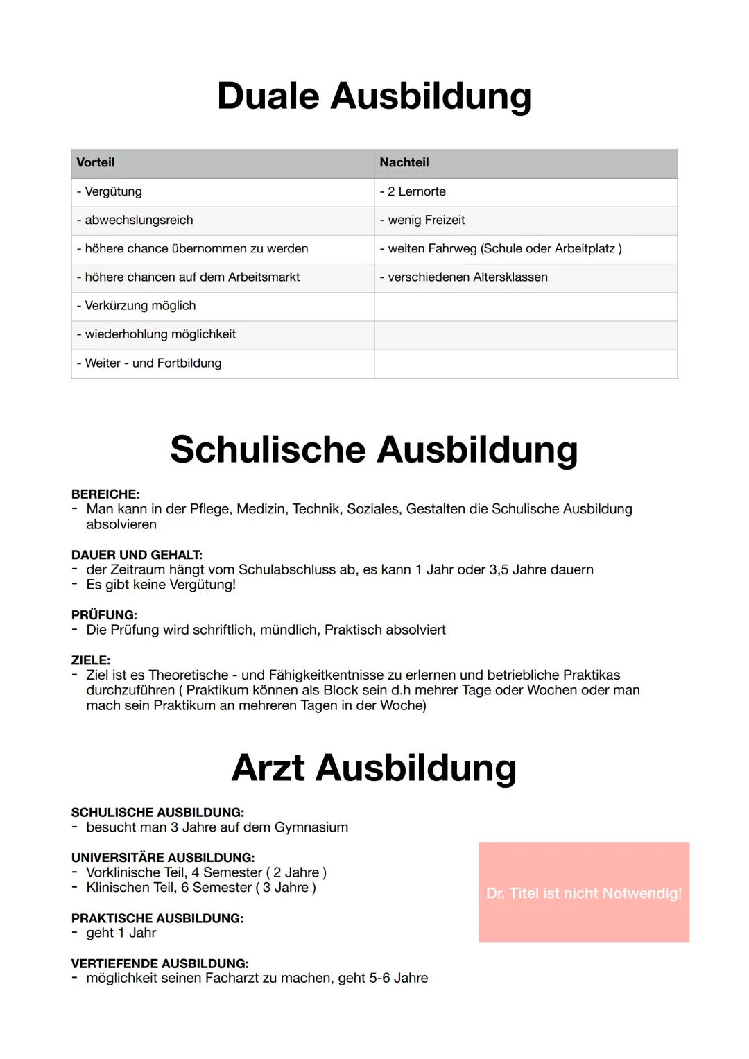 --- OCR Start ---
Ausbildungsvertrag
VERTRAGSABSCHLUSS:
- Muss schriftlich sein mit drei Ausfertigung und bei minderjährigen müssen Eltern
u