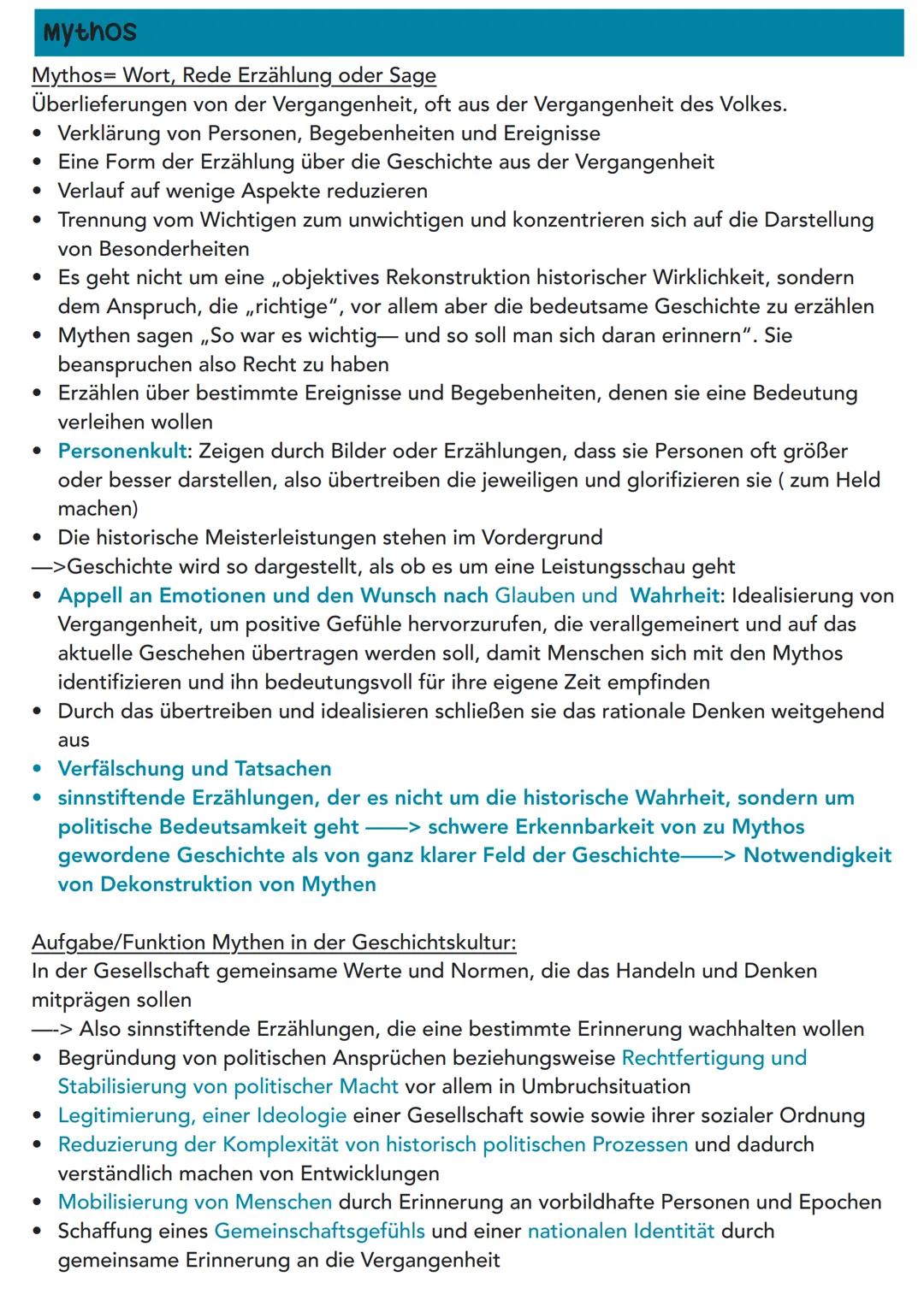 # Mythos
Mythos Wort, Rede Erzählung oder Sage
Überlieferungen von der Vergangenheit, oft aus der Vergangenheit des Volkes.
* Verklärung