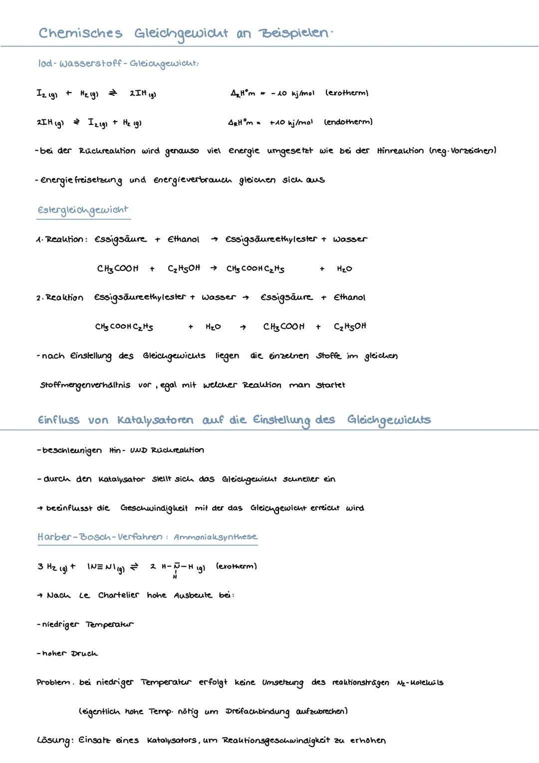 Q3.1 Chemische Gleichgewichte & ihre Cinstellung
Definition eines chemischen Gleichgewichts:
- ein chemisches Gleichgewicht ist immer ein dy