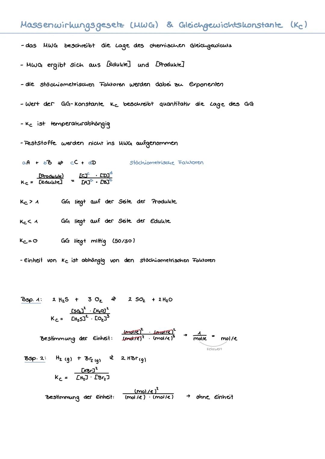 Q3.1 Chemische Gleichgewichte & ihre Cinstellung
Definition eines chemischen Gleichgewichts:
- ein chemisches Gleichgewicht ist immer ein dy