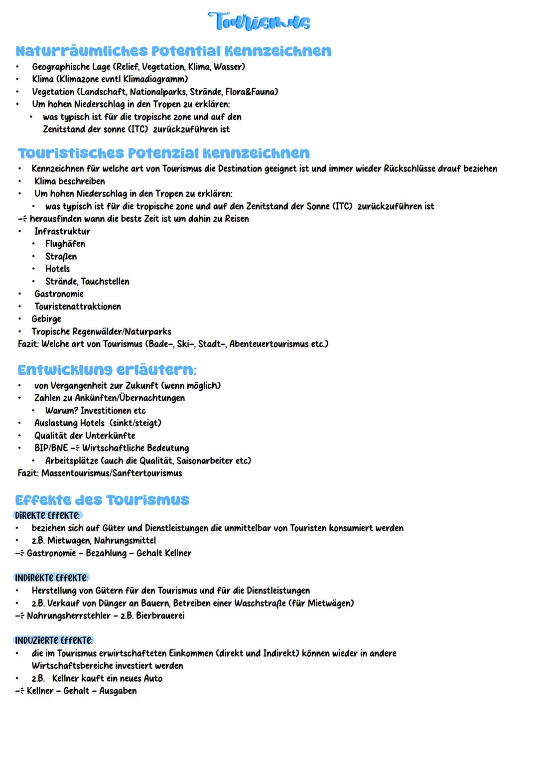 # Tourismus
Naturräumliches Potential Kennzeichnen
* Geographische Lage (Relief, Vegetation, Klima, Wasser)
* Klima (Klimazone evntl K