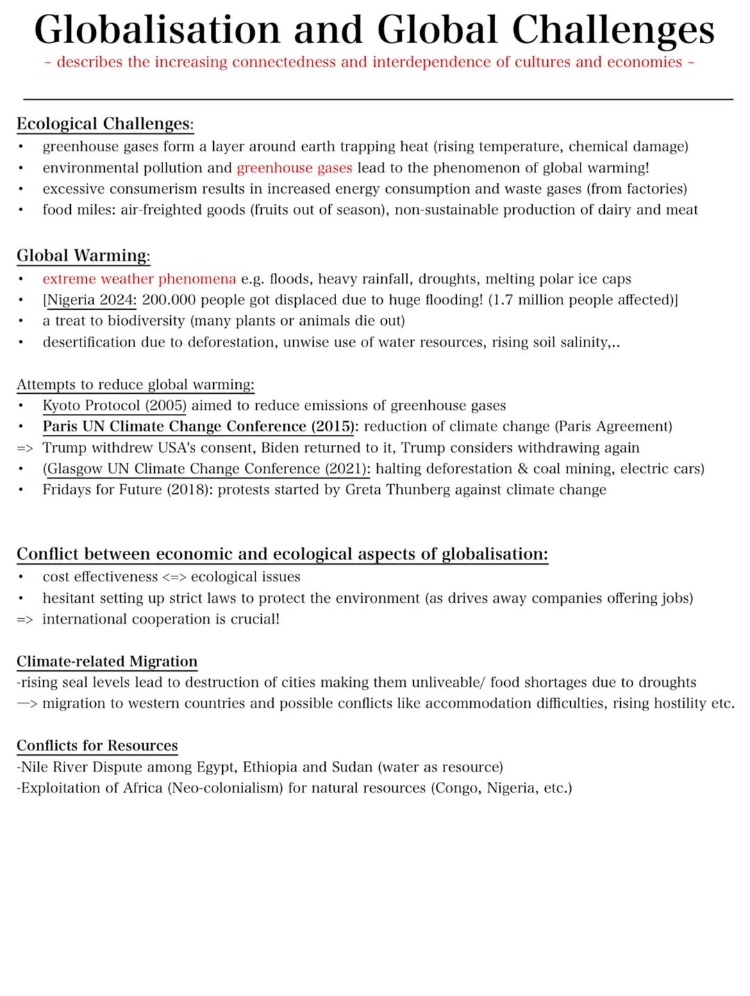 # Globalisation and Global Challenges
- describes the increasing connectedness and interdependence of cultures and economies -
**Driving f
