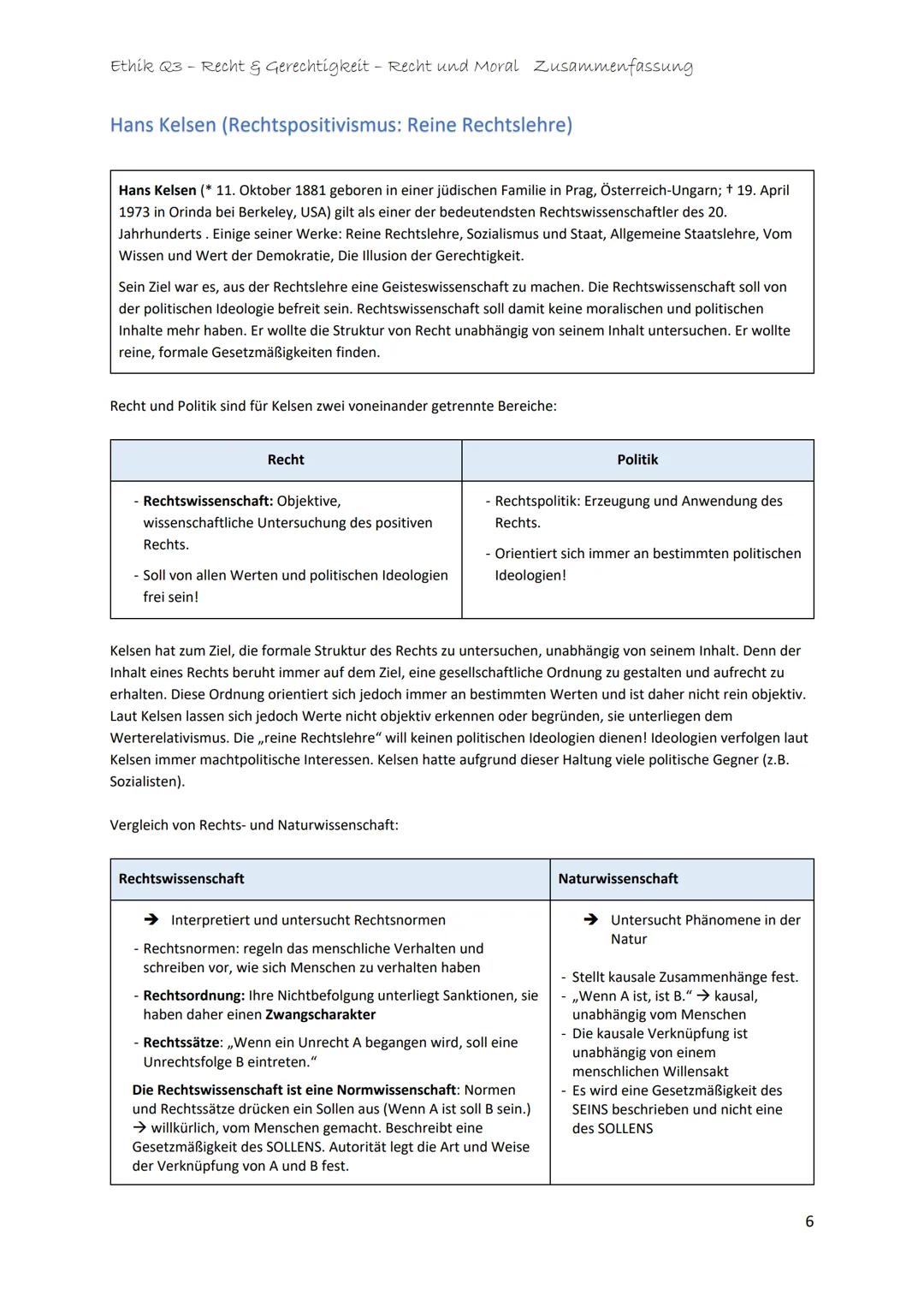 Ethik Q3 - Recht & Gerechtigkeit - Recht und Moral Zusammenfassung
Was ist Recht und welche Funktionen erfüllt das Recht?
Recht soll das Ver
