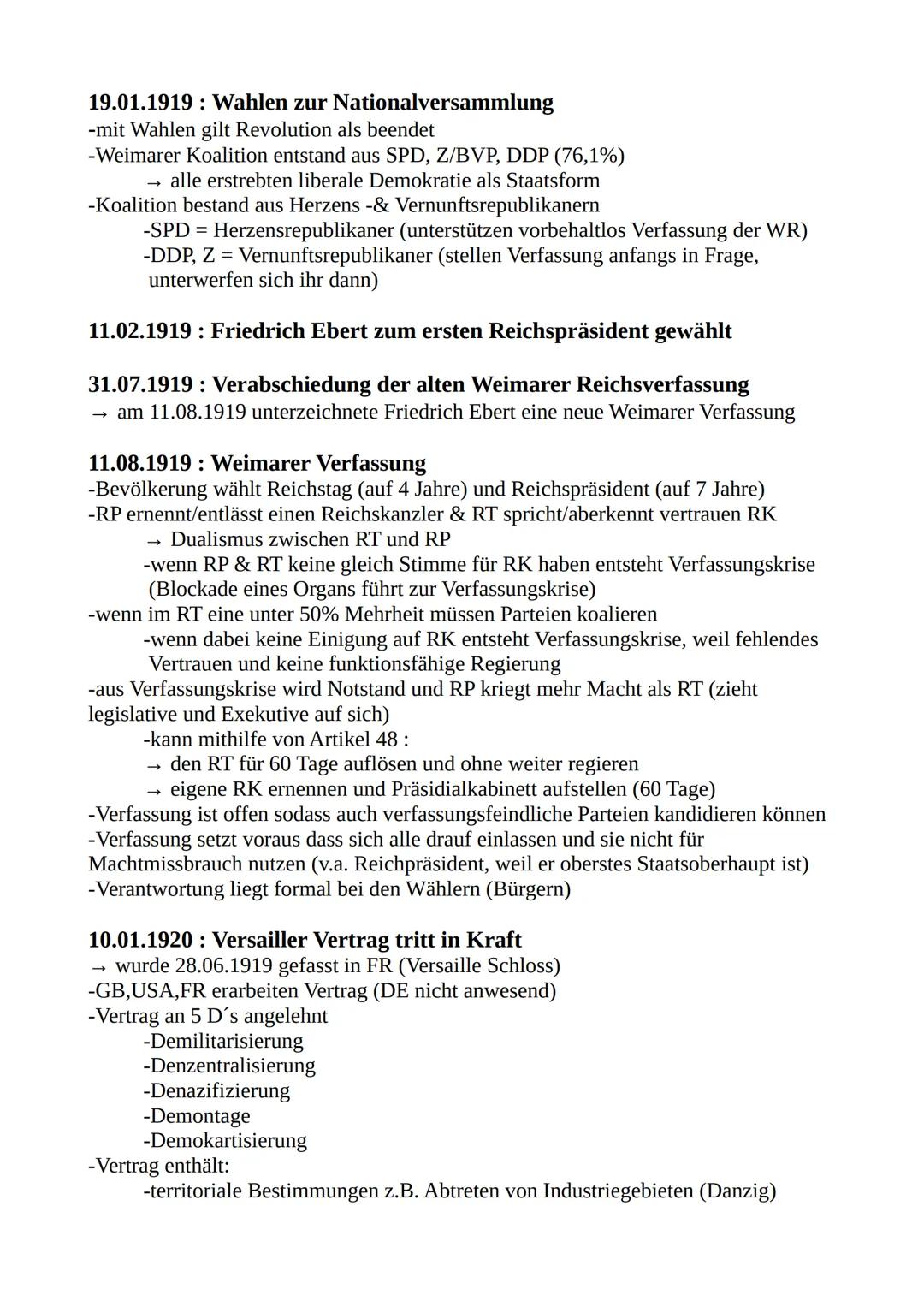 Q3 - Lernzettel Geschichte
03./04.11.1918: Matrosenaufstände
-sind kriegsmüde
-steigende unzufriedenheit in der Bevölkerung
09.11.1918: Do