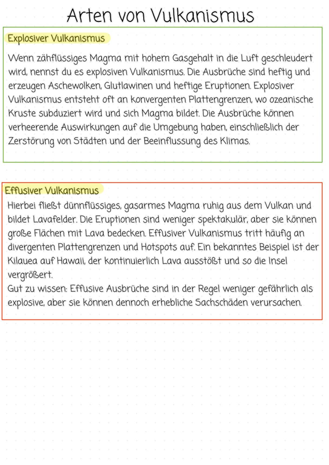 # Vulkanismus
Vulkanismus ist der Prozess, bei dem Magma aus
dem Erdinneren an die Oberfläche gelangt. Dabei
entstehen Vulkane, die Lava un