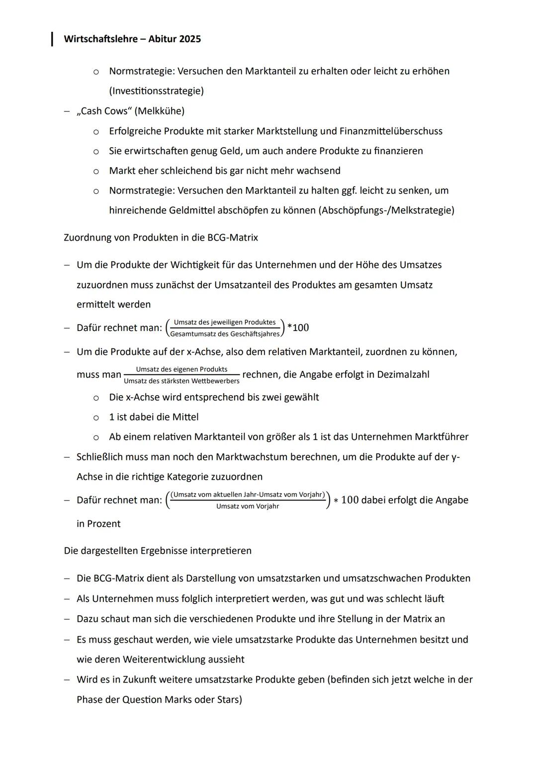 --- OCR Start ---
Wirtschaftslehre - Abitur 2025
Lernzettel - Abiturprüfung am 05.05.2025
Q1
Produktion
1. Planung des Fertigungsprogramms u