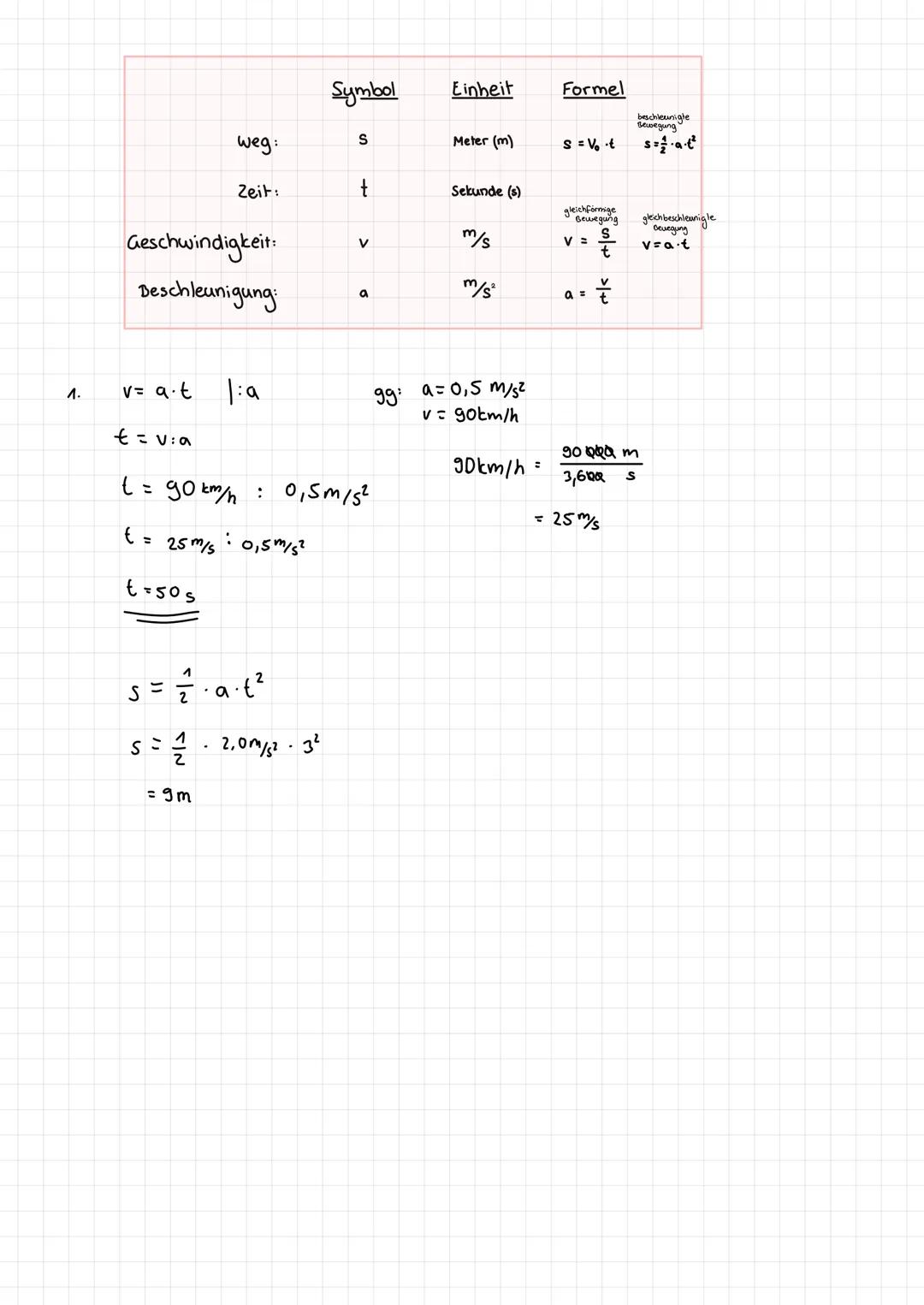 --- OCR Start ---
S.2
gleichmäßig beschleunigte Bewegung
Info
(linear)
konstante Beschleunigung (a), Geschwindigkeit nimmttin gleichen zeita