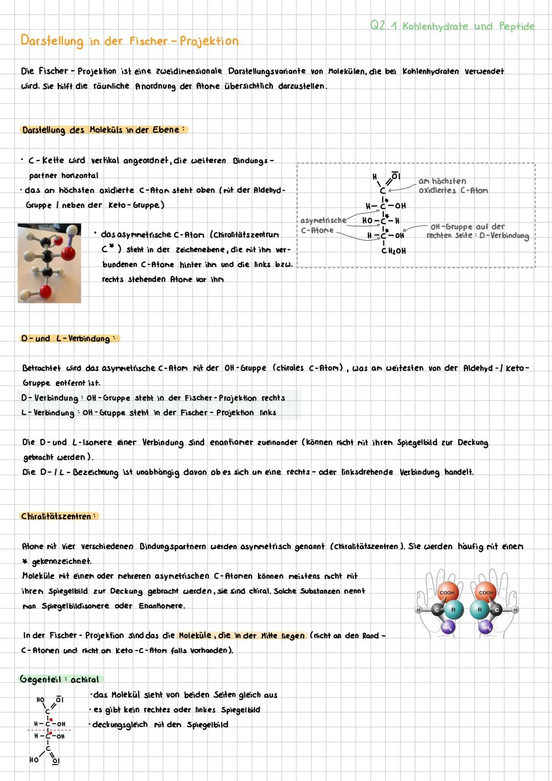 --- OCR Start ---
Q2 Naturstoffe und Synthesechemie
Q2.1 Kohlenhydrate und Peptide
Traubenzucker, Rohrzucker und Stärke gehören zur Stoffkla