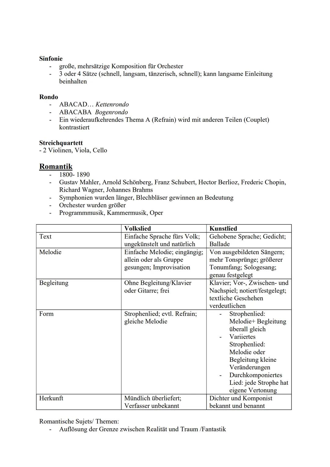 Musik Abitur lernzettel
Themenbeschreibung
Tonhöhe
- Tonart
- Thema (+ Begründung)
- Motive (+Begründung)
- Intervalle
- Dreiklänge
- Chrom