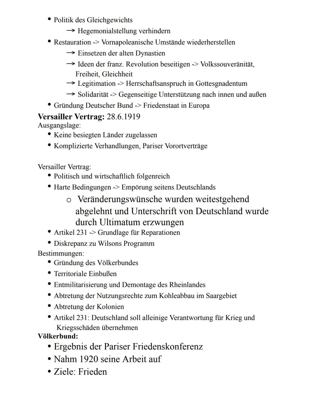 Geschichte-Abi Wiederholdung
Themen:
• Friedensordnung
○ Westfälischer Frieden
○ Wiener Kongress
○ Versailler Vertrag
○ Völkerbund
○ Pariser
