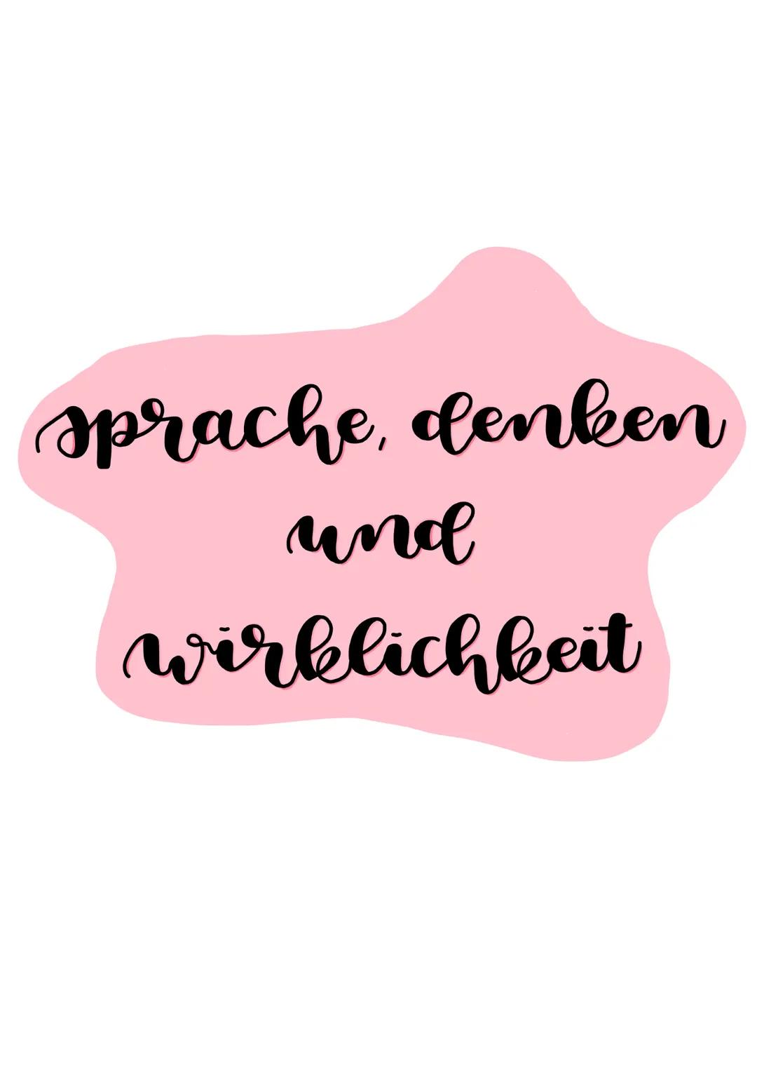 sprache, denken
und
wirklichkeit # bestrittenes Thema
Können wir ohne Sprache sprechen und ohne Sprache denken?
~ die Meinungen scheiden s