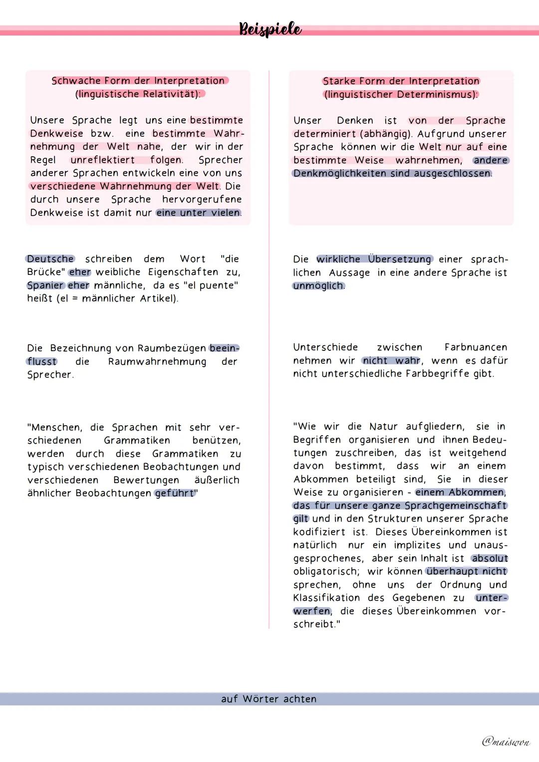 sprache, denken
und
wirklichkeit # bestrittenes Thema
Können wir ohne Sprache sprechen und ohne Sprache denken?
~ die Meinungen scheiden s
