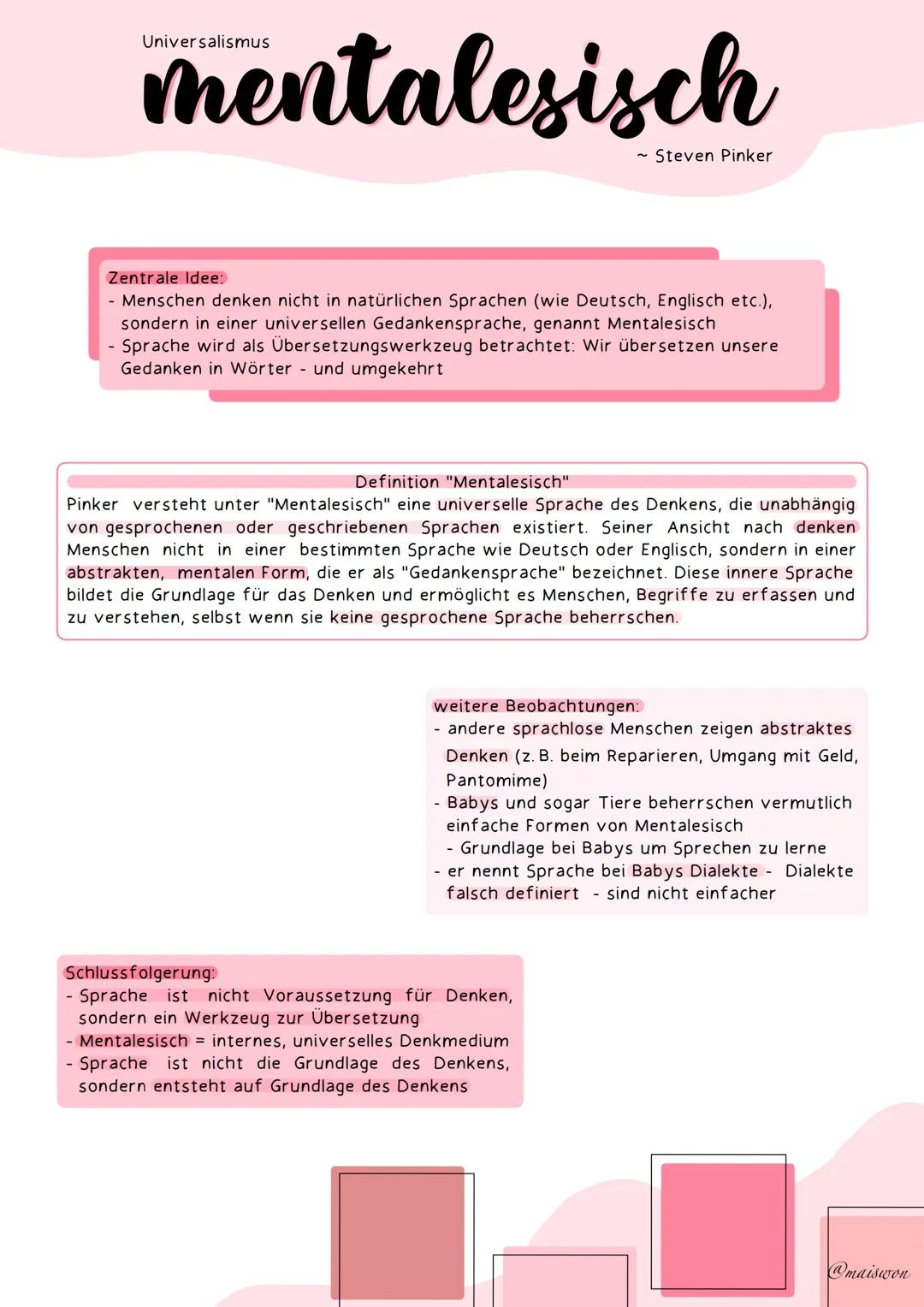 sprache, denken
und
wirklichkeit # bestrittenes Thema
Können wir ohne Sprache sprechen und ohne Sprache denken?
~ die Meinungen scheiden s