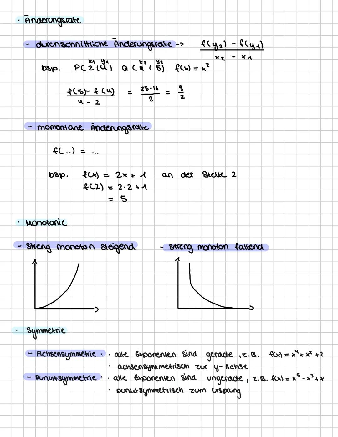 --- OCR Start ---
Inhaltsverzeichnis
Analysis:
Ableitungen
Ableitungsregeln
Änderungsrate
Monotonie
Symmetrie
kurvendisslusion.
NST
Achsenso
