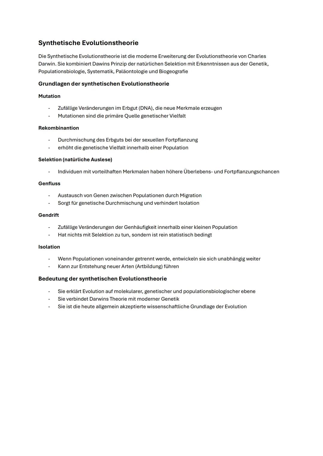 Abitur Biologie NRW 2025 Evolution
Begriffe
Population
Genpool
Mutation
Rekombination
Selektion
Migration
Isolierung
Allelfrequenz
Reprodukt