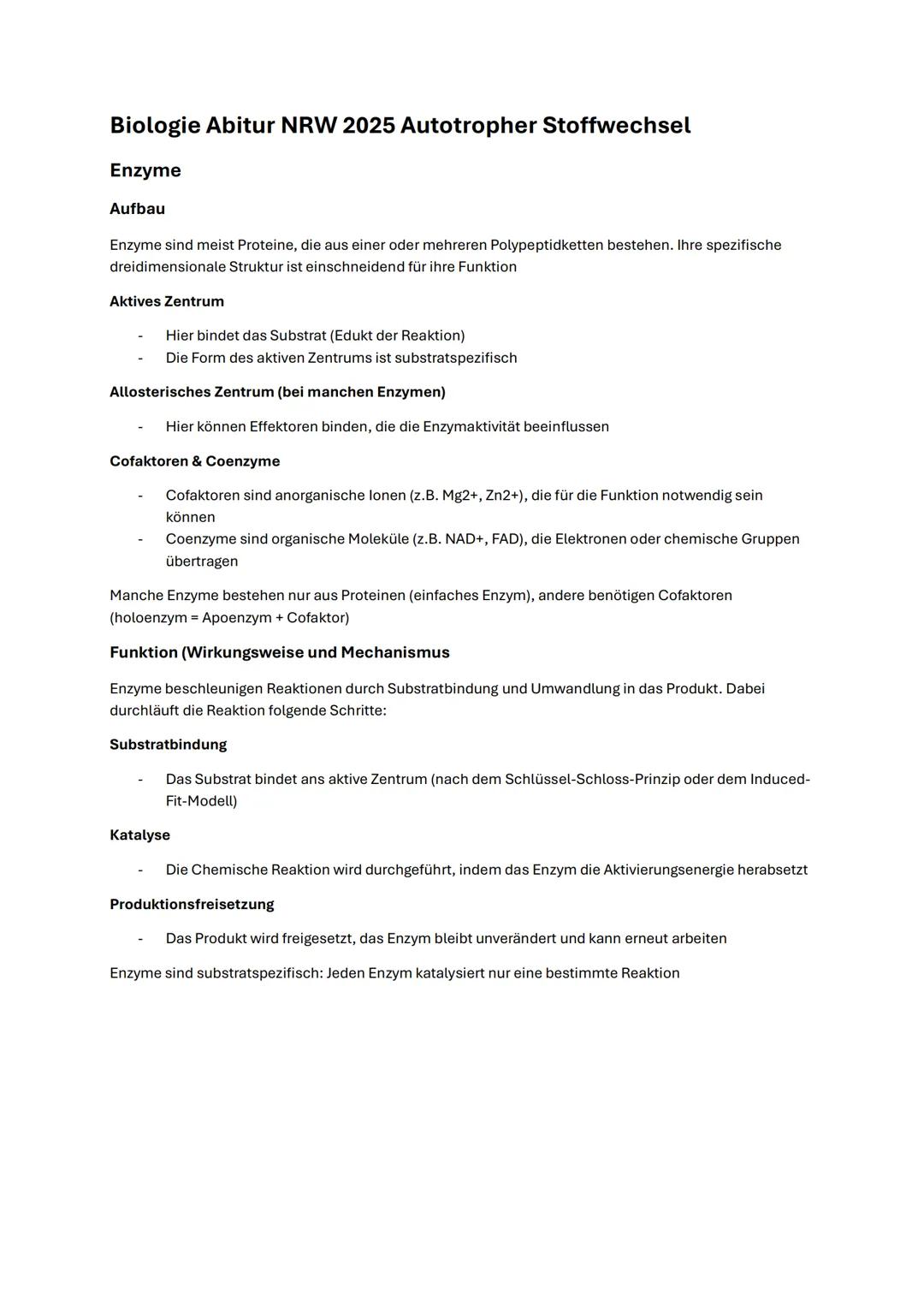 Biologie Abitur 2025 Abbauender Stoffwechsel  LK