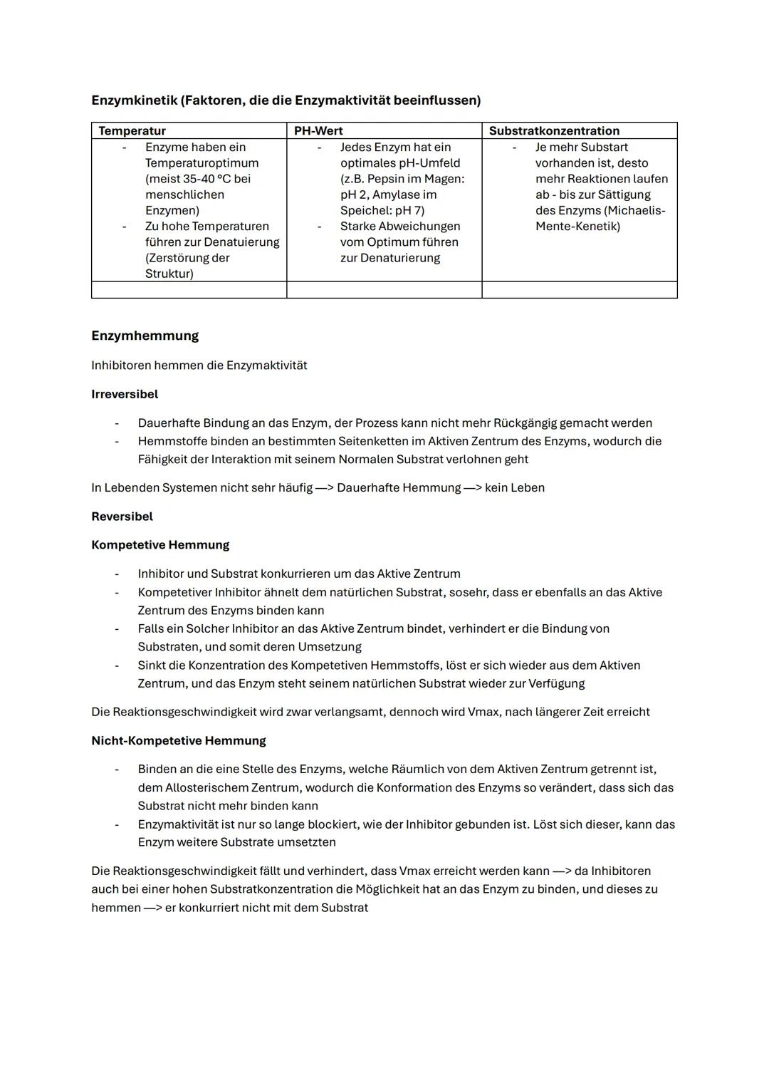 --- OCR Start ---
Biologie Abitur NRW 2025 Autotropher Stoffwechsel
Enzyme
Aufbau
Enzyme sind meist Proteine, die aus einer oder mehreren Po