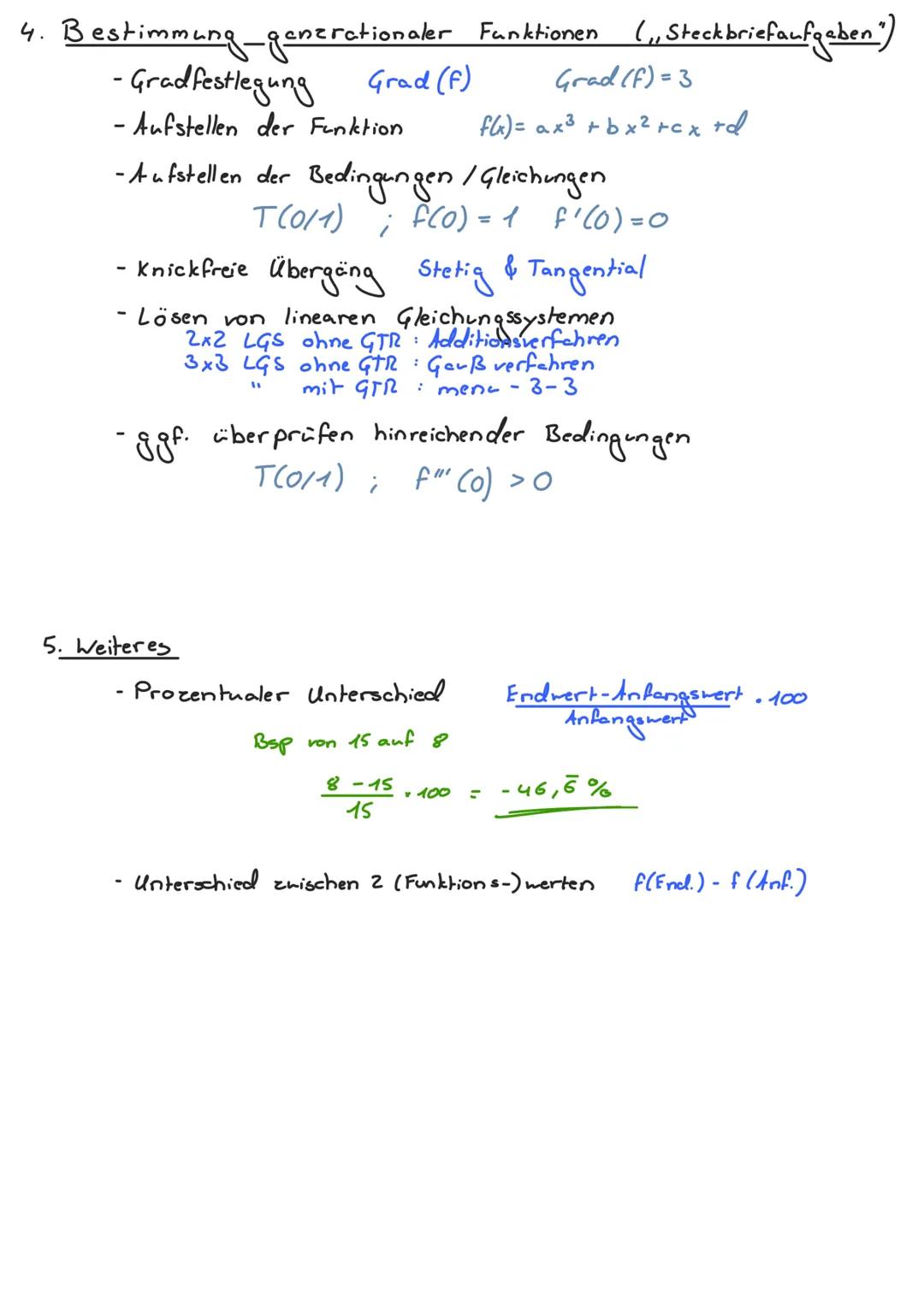 Ganzrationale Funktionen
1. Funktionsuntersuchungen ohne Sachzusammenhang-
• Definitionsbereich  ID (f)  D(f) = R
•Standardsymmetrie nur ger