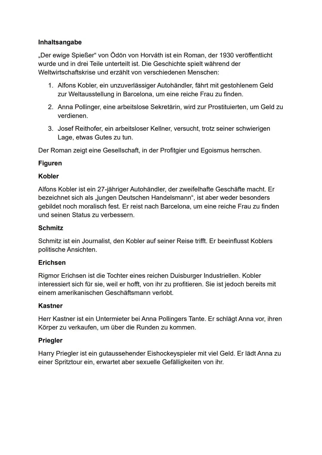 Der Ewige Spießer Lernzettel