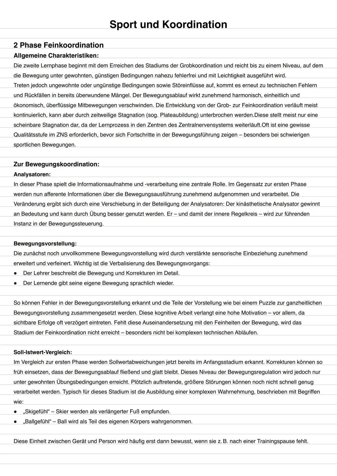 # Sport und Koordination
Inhaltliche Schwerpunkte:
Begriffsbestimmung:
* Definition der Bewegungskoordination
* Bedeutung der Bewegun