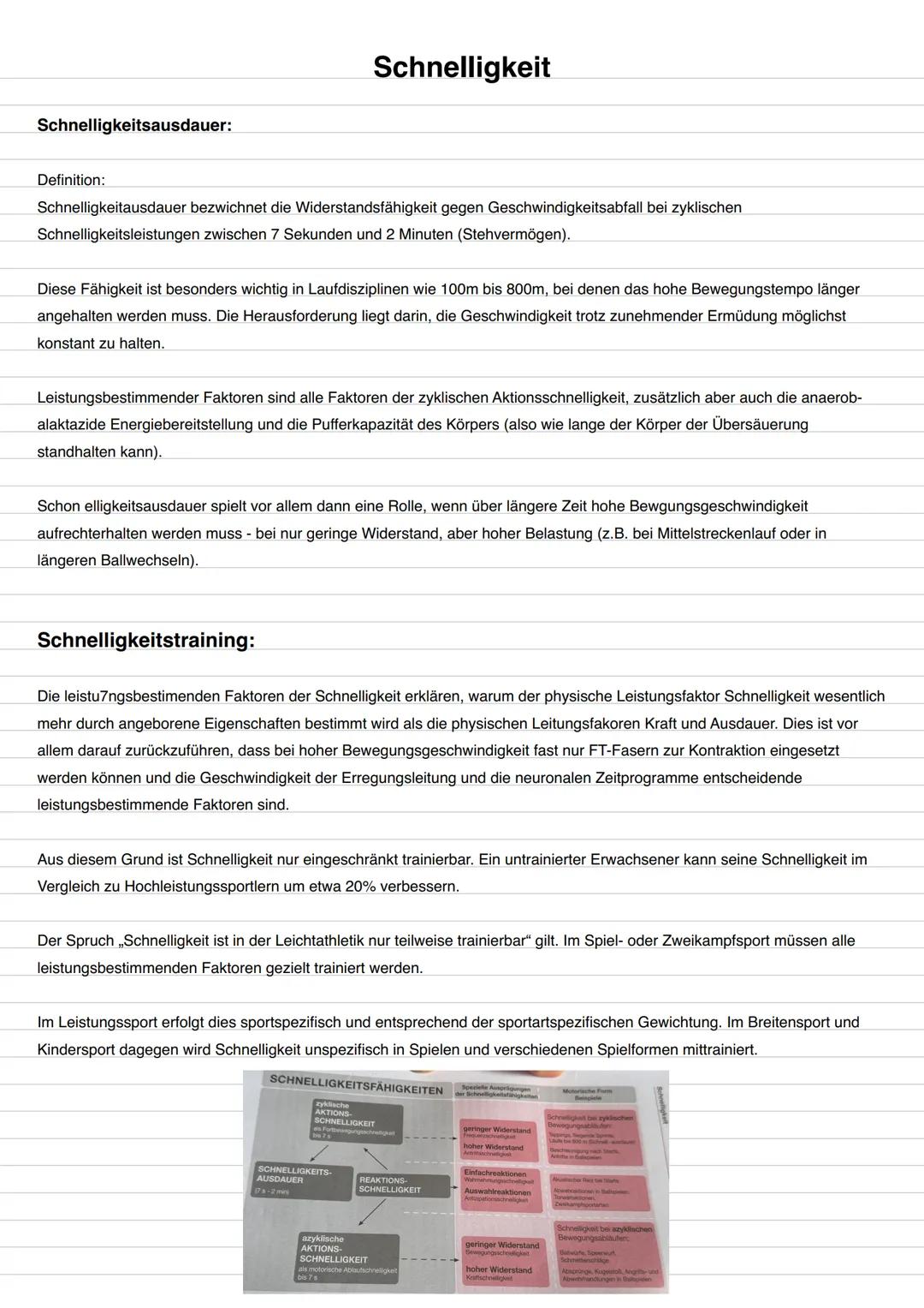 # Schnelligkeit
Inhaltliche Schwerpunkte:
Begriffsbestimmung:
* Definition
* Bedeutung der Schnelligkeit im Sport
Biologische Grundla