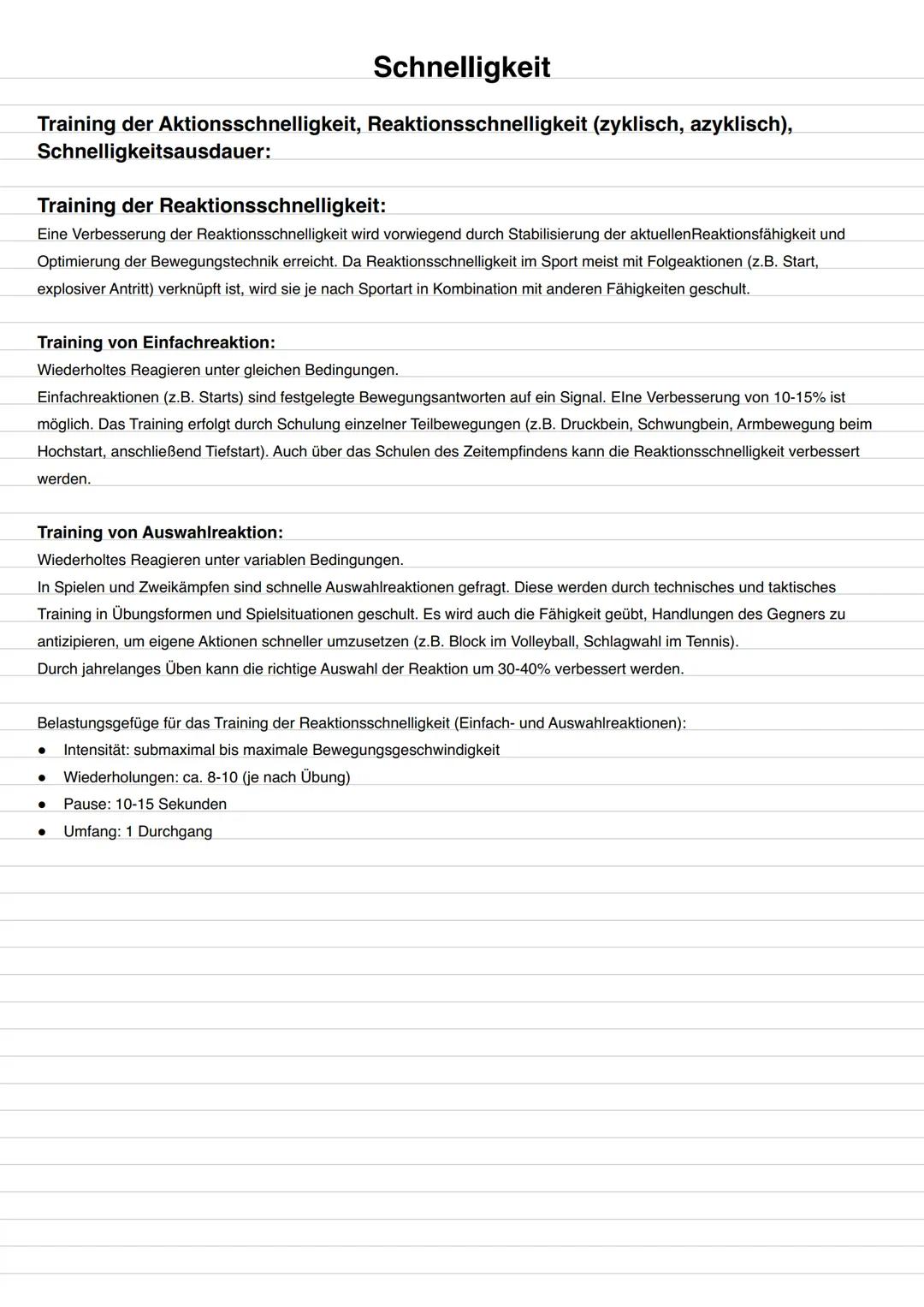 # Schnelligkeit
Inhaltliche Schwerpunkte:
Begriffsbestimmung:
* Definition
* Bedeutung der Schnelligkeit im Sport
Biologische Grundla