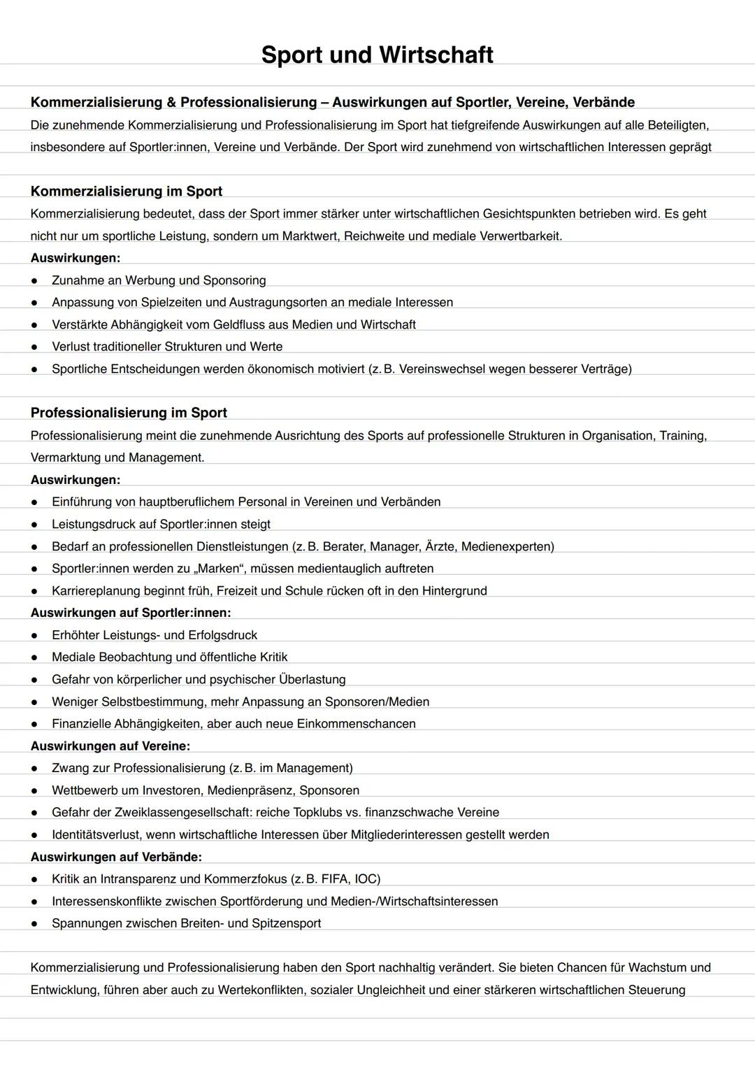 # Sport und Wirtschaft
Inhaltliche Schwerpunkte
Sport als Wirtschaftsfaktor
* Das Interesse der Wirtschaft am Sport
* „Das magische D