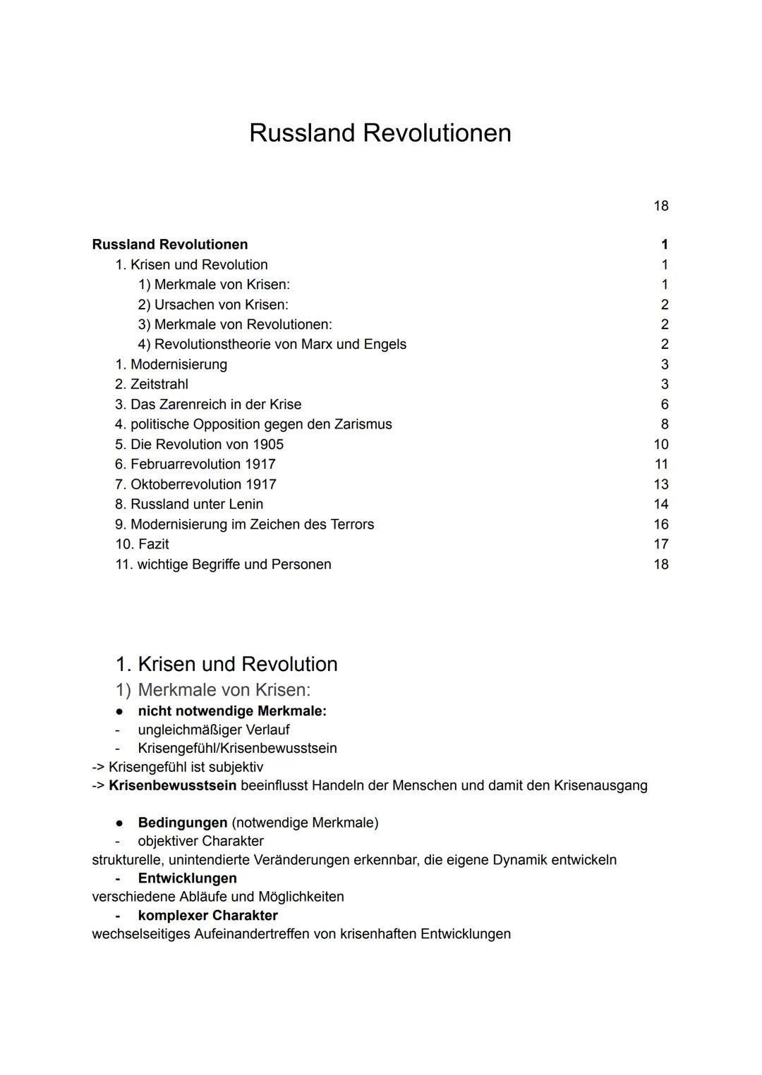 Russische Revolutionen Abi