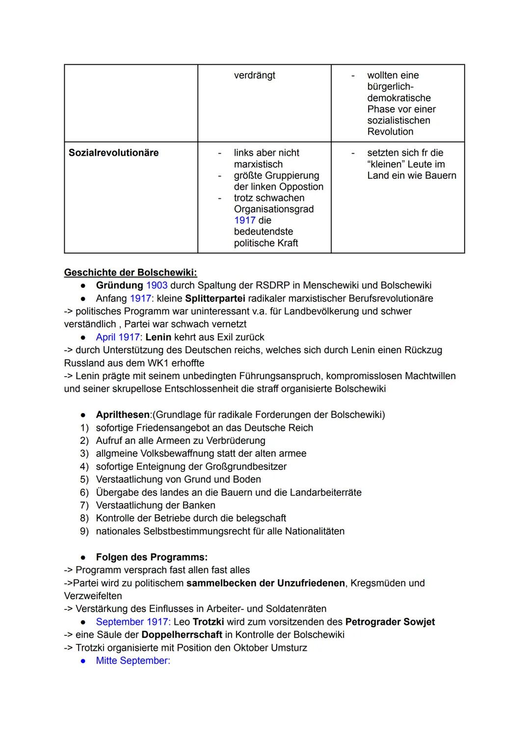 Russland Revolutionen
Russland Revolutionen
1. Krisen und Revolution
1) Merkmale von Krisen:
2) Ursachen von Krisen:
3) Merkmale von Revolut