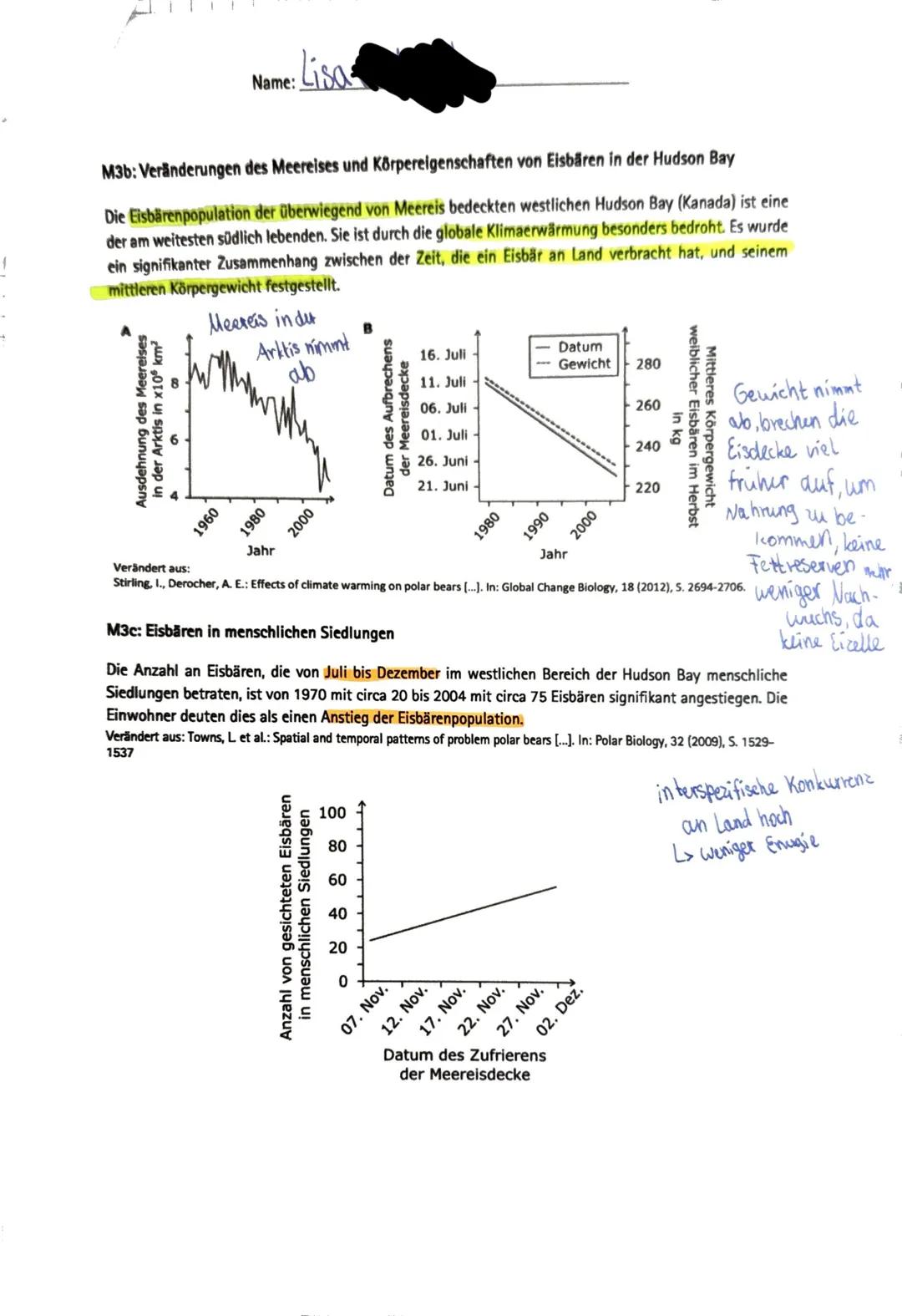--- OCR Start ---
Biologieklausur Nr.3
Biologie e.A.
19.03.2025
Name: Lisa
Hinweise zur Auswahl
Es müssen insgesamt 2 Aufgaben bearbeitet we