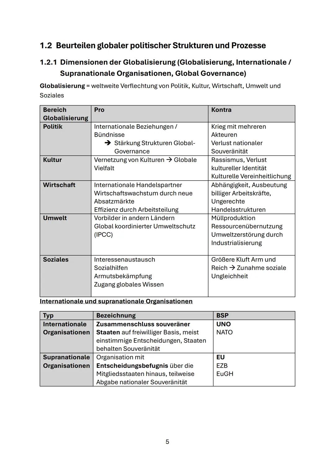 --- OCR Start ---
Zusammenfassung GRW
Inhaltsverzeichnis
1. Internationale Politik in der globalisierten Welt. 3
1.1 Anwenden Theorien inte
