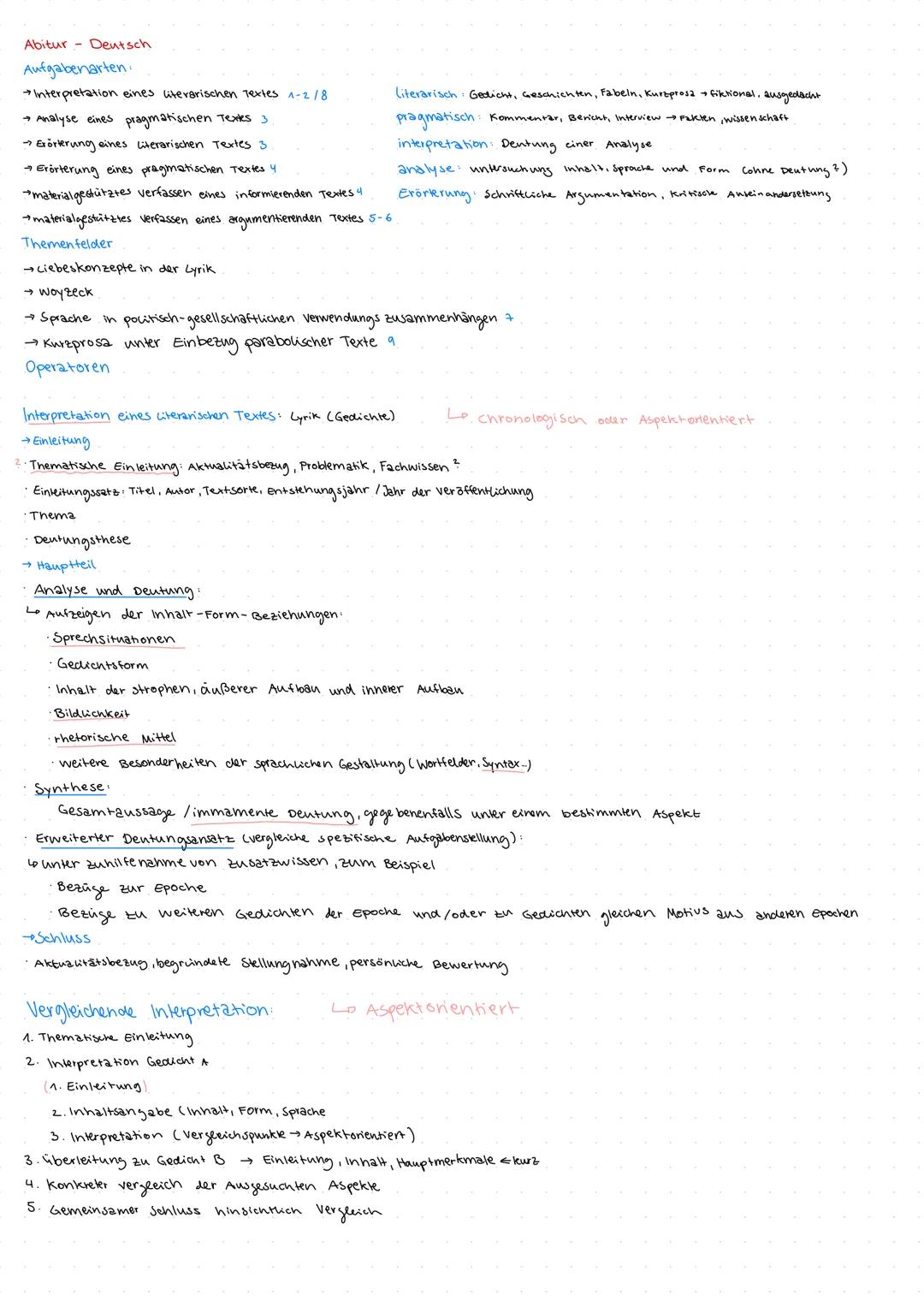 --- OCR Start ---
Abitur Deutsch
Aufgabenarten.
Interpretation eines literarischen Textes 1-2/8
→Analyse eines pragmatischen Textes 3
→Erört