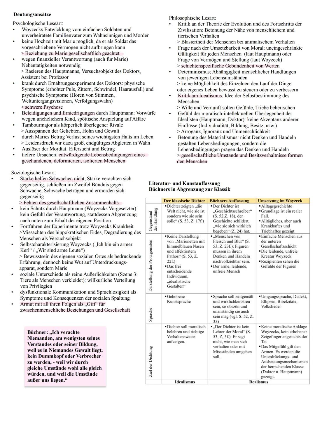 # Handlung nach Szenen
1
Freies Feld: Woyzeck und Andres schneiden Stöcke, wobei Woyzeck von Freimau- rern und wirren Dingen erzählt. Andre