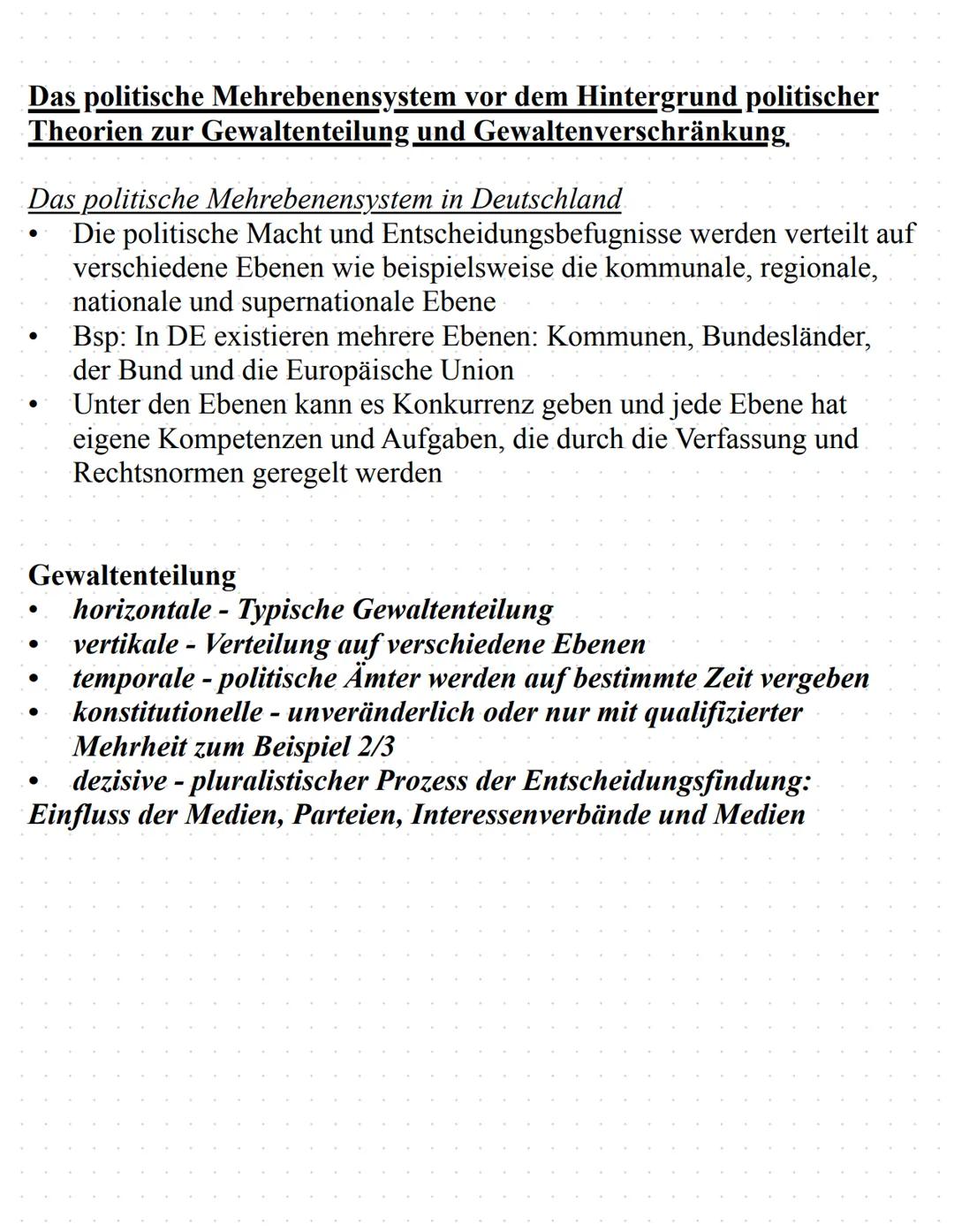 # PoWi - Abitur Lernzettel
Q1.1 Verfassung und Verfassungswirklichkeit: Rechtsstaatlichkeit und
Verfassungskonflikte
DEMOKRATIE: In DE gil