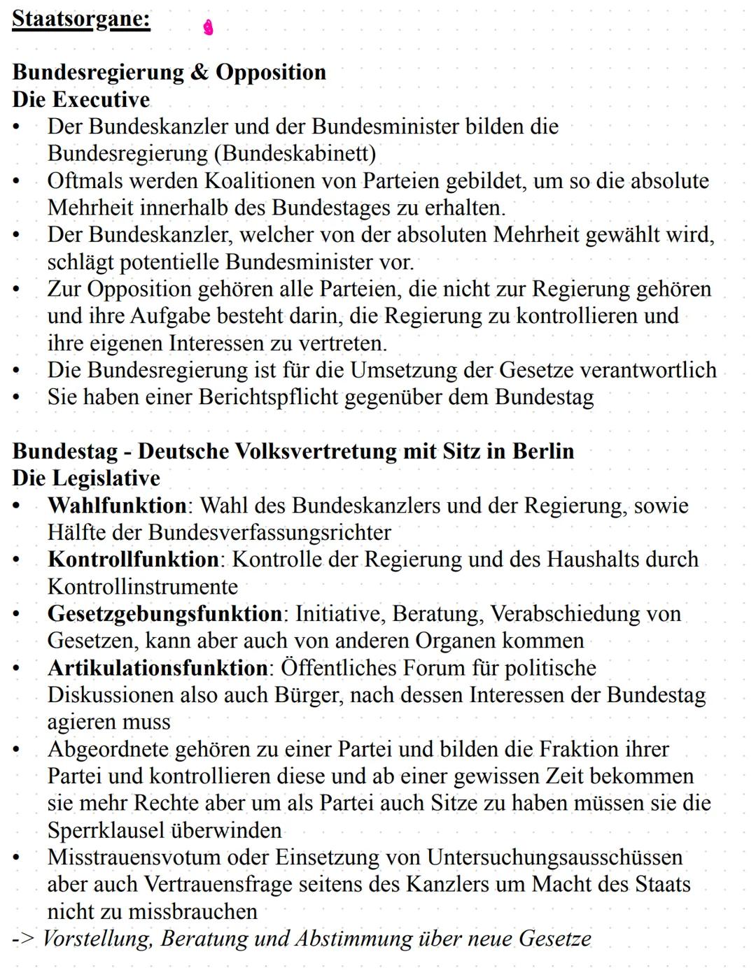 # PoWi - Abitur Lernzettel
Q1.1 Verfassung und Verfassungswirklichkeit: Rechtsstaatlichkeit und
Verfassungskonflikte
DEMOKRATIE: In DE gil