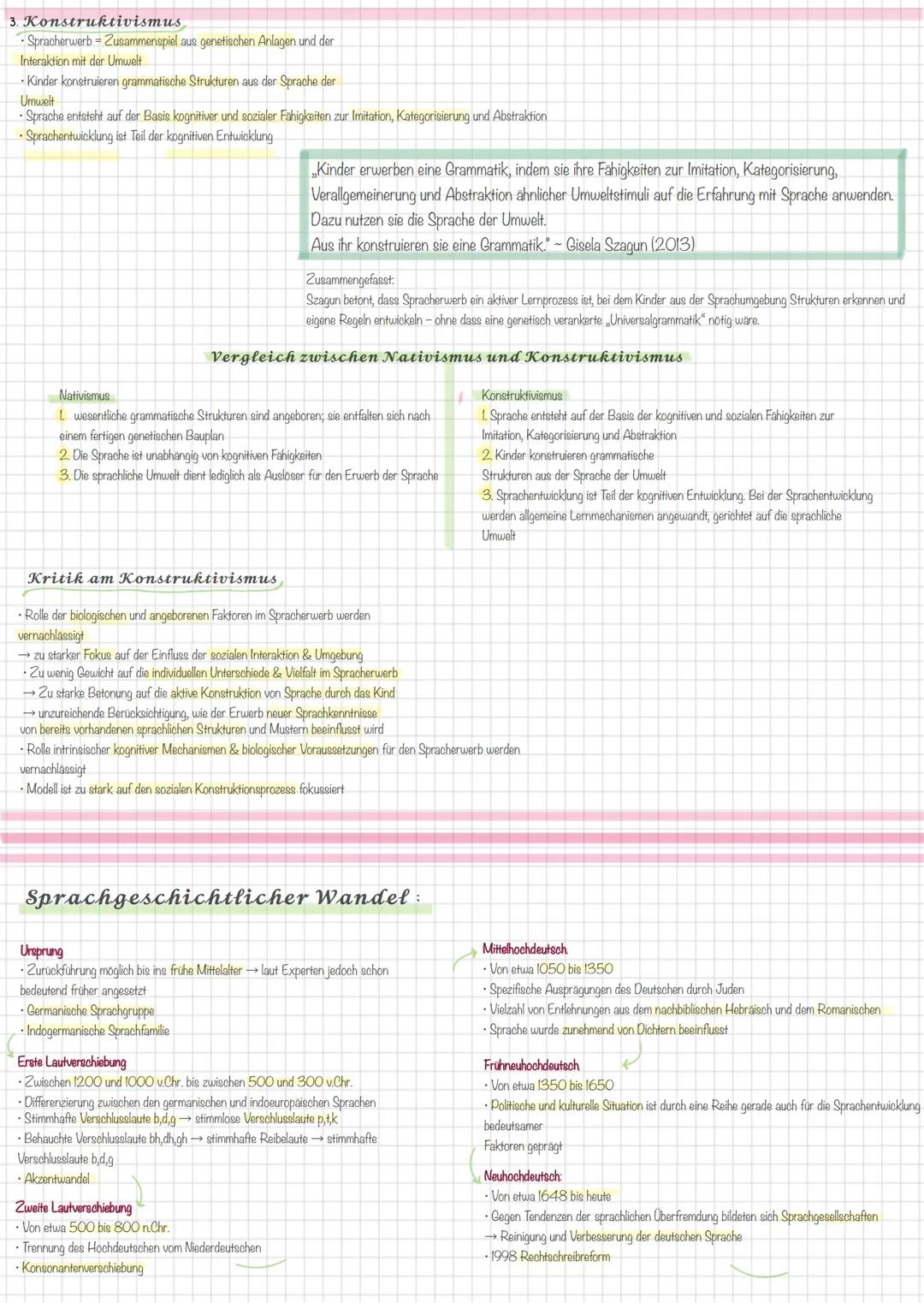 --- OCR Start ---
3. Konstruktivismus
Spracherwerb Zusammenspiel aus genetischen Anlagen und der
Interaktion mit der Umwelt
Kinder konstruie