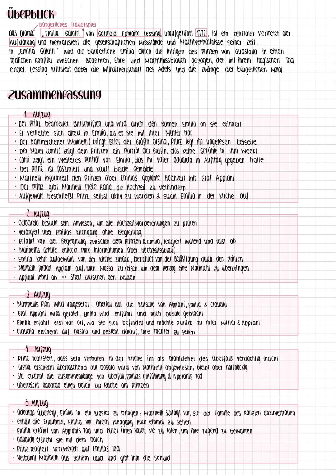 # EMILIA GALOTTI
DRAMENANALYSE # ÜberbLICK
burgerliches Trauerspiel
Das Drama Emilia Galotti" von Gotthold Ephraim Lessing, uraufgeführt 1