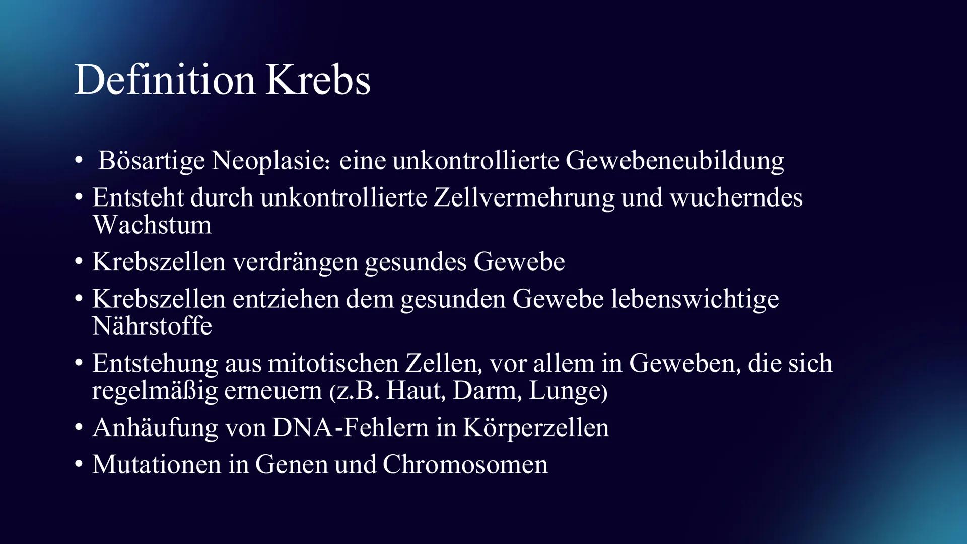 # Krebs -die zweithäufigste
# Todesursache Deutschlands
Carlotta ; GFS 11_2 Warum ist Krebs trotz moderner Medizin nach wie vor eine der
hä