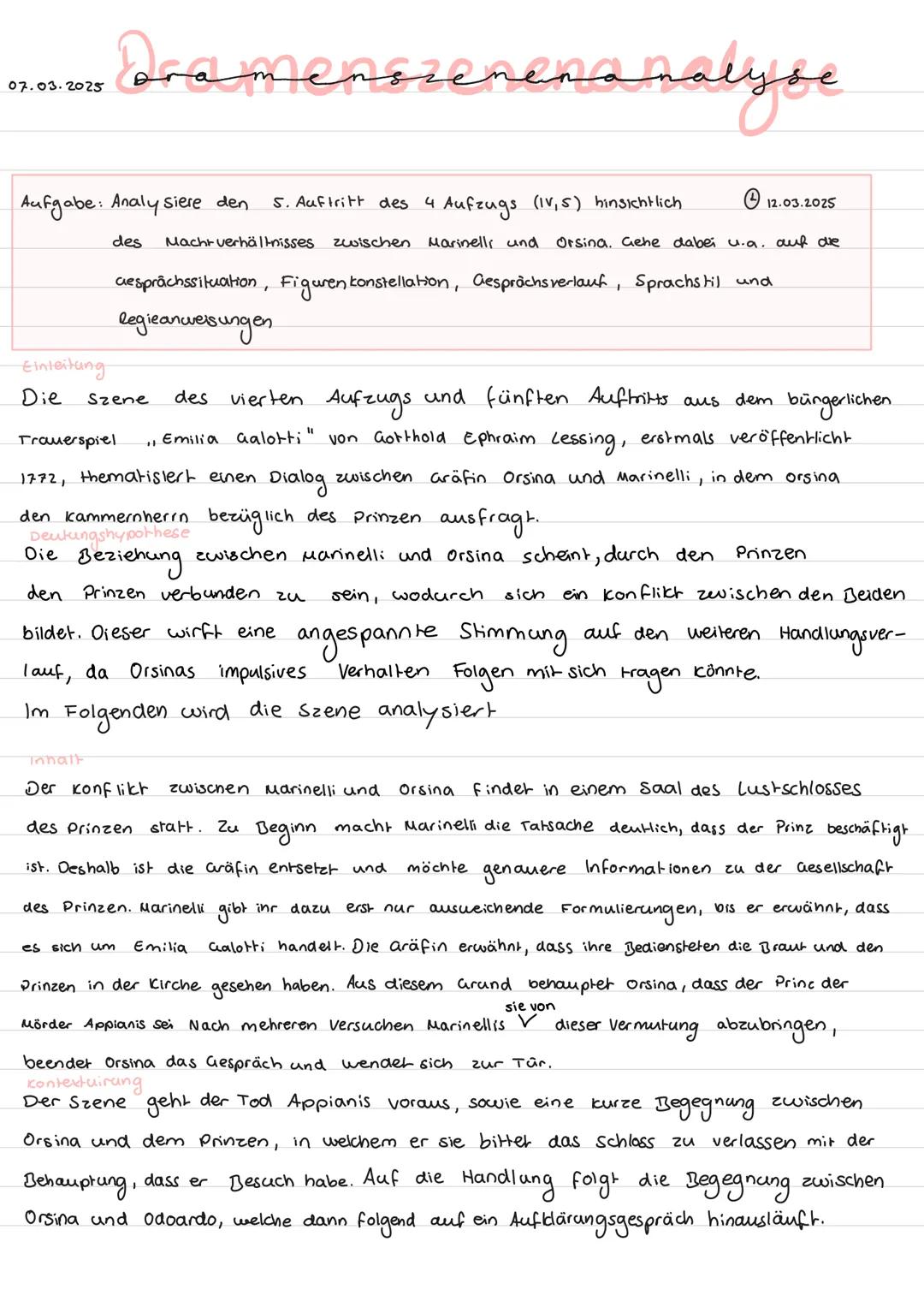 07.03.2025
# Dromenszenenanalyse
Aufgabe: Analy siere den 5. Auftritt des 4 Aufzugs (IV,S) hinsichtlich
12.03.2025
des Macht verhältnisses z