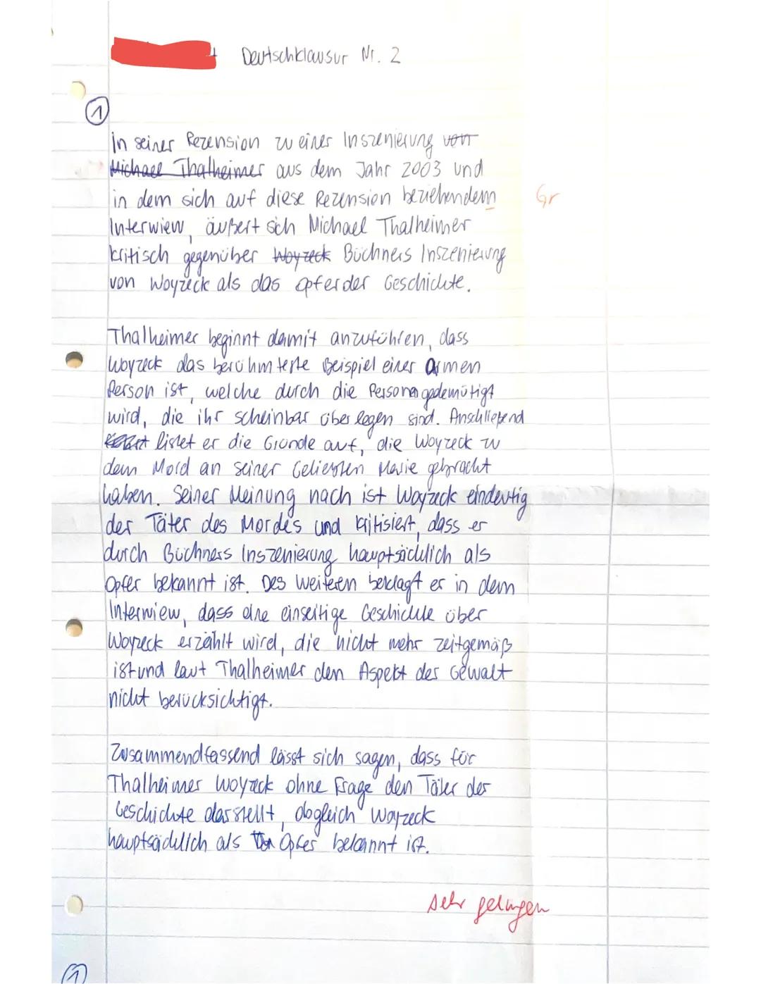 --- OCR Start ---
Aufgaben:
25.11.2024
2 (eA/gA)
Deutschklausur Nr. 2
1) Fasse die beiden untenstehenden Textauszüge (M1 und M2) kurz in eig