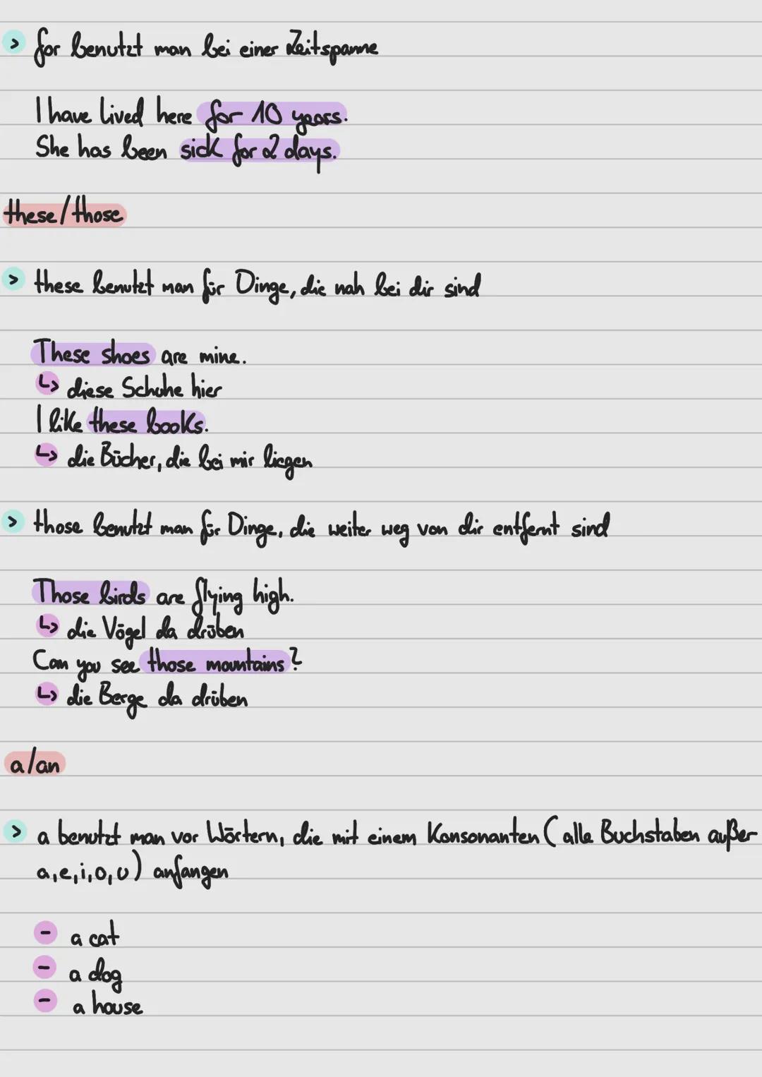 --- OCR Start ---
Englisch Grammatik - Warm benutzt man was?
much/many
> much, wenn etwas unzählbar ist (kein Plural)
>
much water
much mone