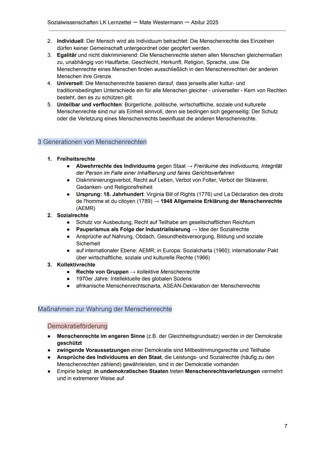 --- OCR Start ---
Sozialwissenschaften LK Lernzettel - Mate Westermann Abitur 2025
Globale Strukturen und Prozesse
Ziele und Aufgaben intern