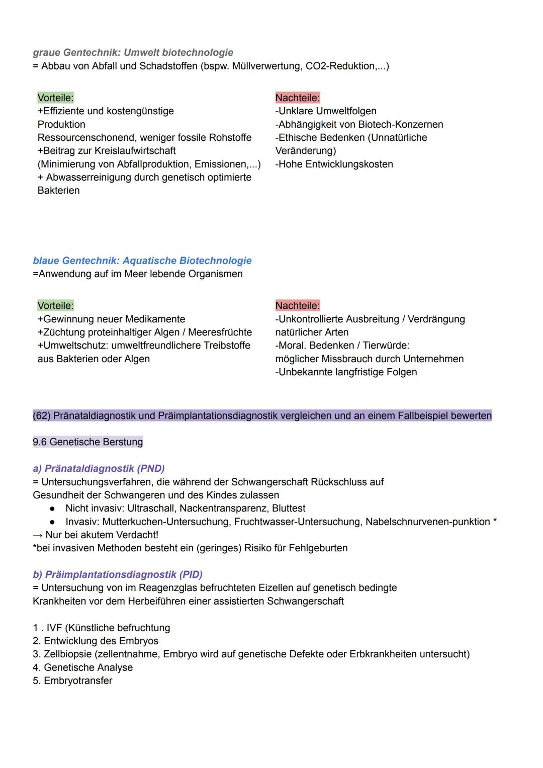 # Angewante Genetik
(58) Werkzeuge und Verfahren der Molekularbiologie erläutern (Restriktionsenzyme, Plasmide, PCR,
Gelelektrophorese)
9.
