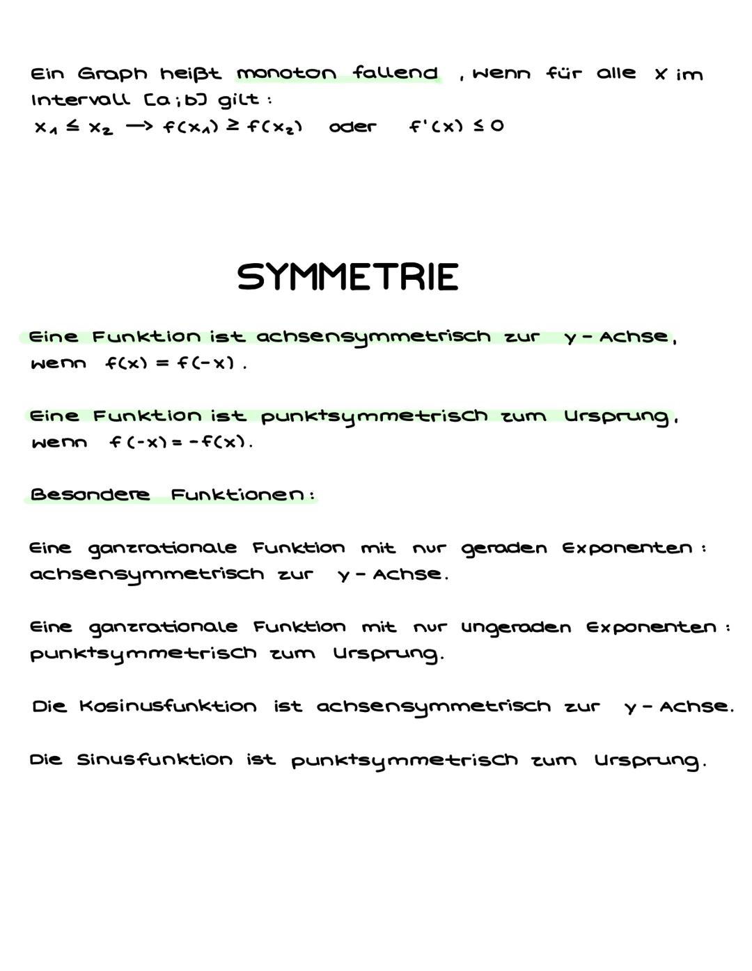# ABLEITUNGEN
f(x): Normalfunktion
f'(x): 1. Ableitung (Steigung)
f"(x): 2. Ableitung (Krümmungsverhalten)
f(x): 3. Ableitung
F(x): Stammfu