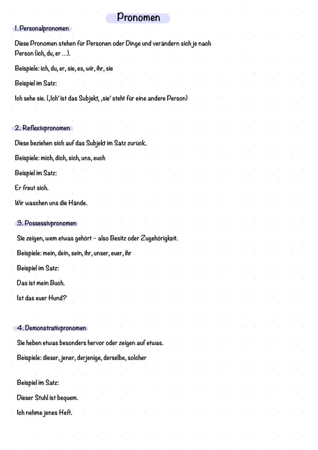 # Erklärung + Übungsaufgaben zum Pflichtteil 1
(Grammatik, Rechtschreibung, Zeichensetzung, Satzarten, Wortarten)
1. Wortarten
Jedes Wor