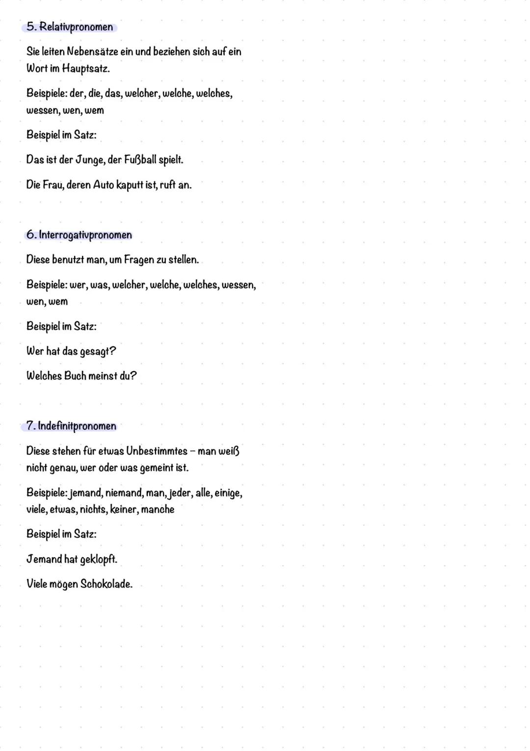 # Erklärung + Übungsaufgaben zum Pflichtteil 1
(Grammatik, Rechtschreibung, Zeichensetzung, Satzarten, Wortarten)
1. Wortarten
Jedes Wor