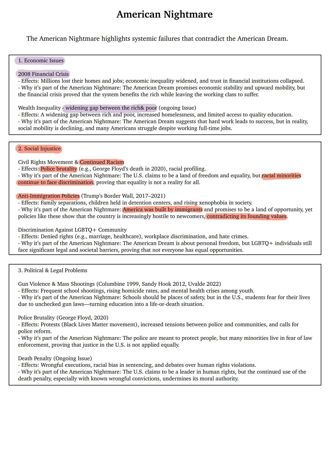 # Englisch Abitur American Dream/Nightmare --- OCR Start ---
Overview - American Dream
The Usa
The USA was and still is a country of unlimit